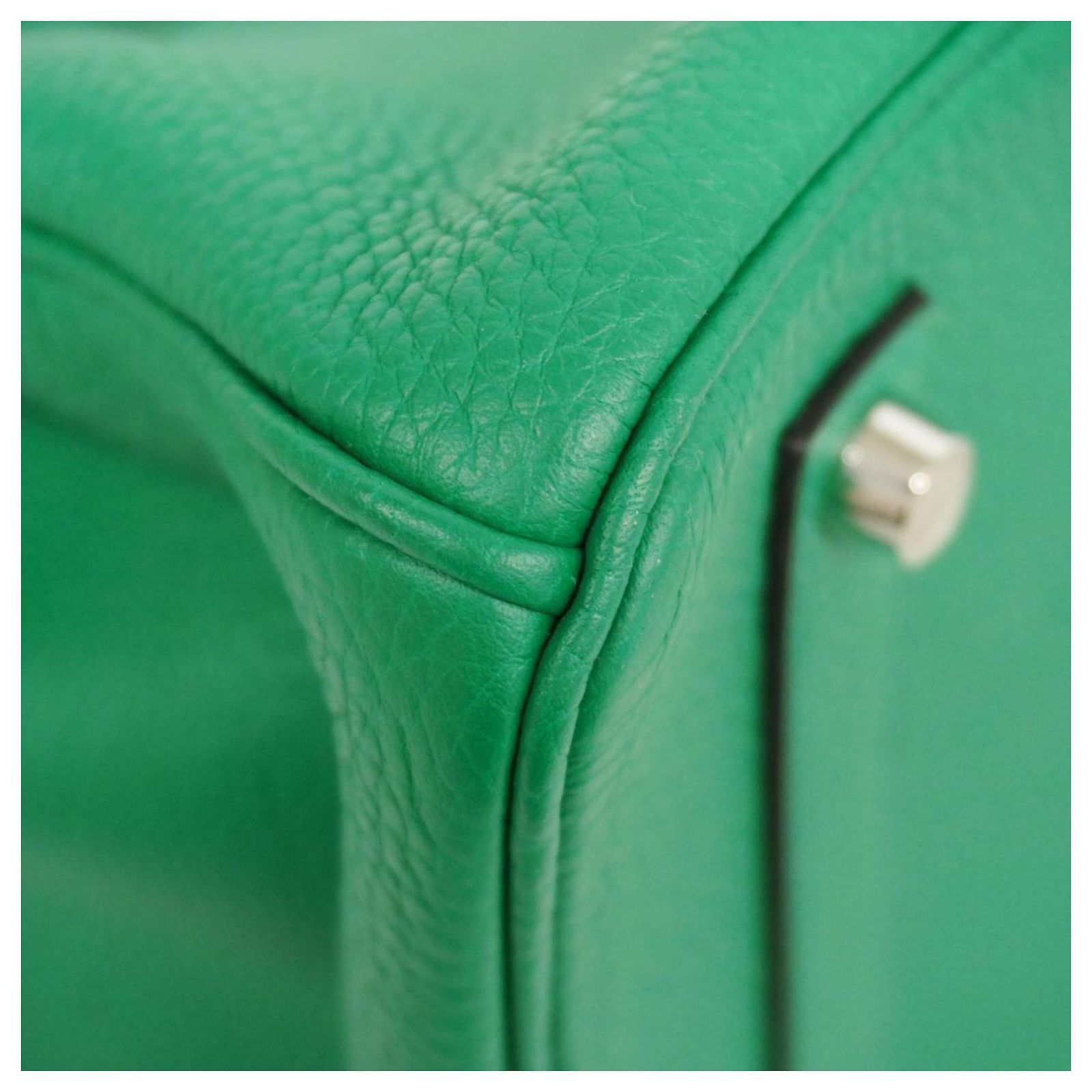 Hermès Hermes Birkin Verso 35 Handbag Dark green Leather ref.1508656 ...