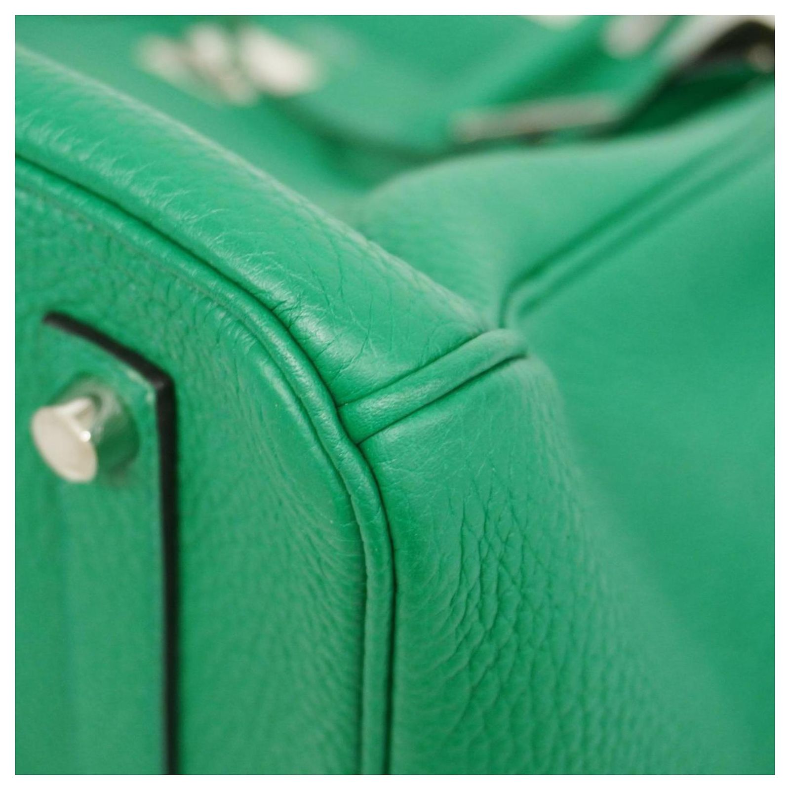 Hermès Hermes Birkin Verso 35 Handbag Dark green Leather ref.1508656 ...