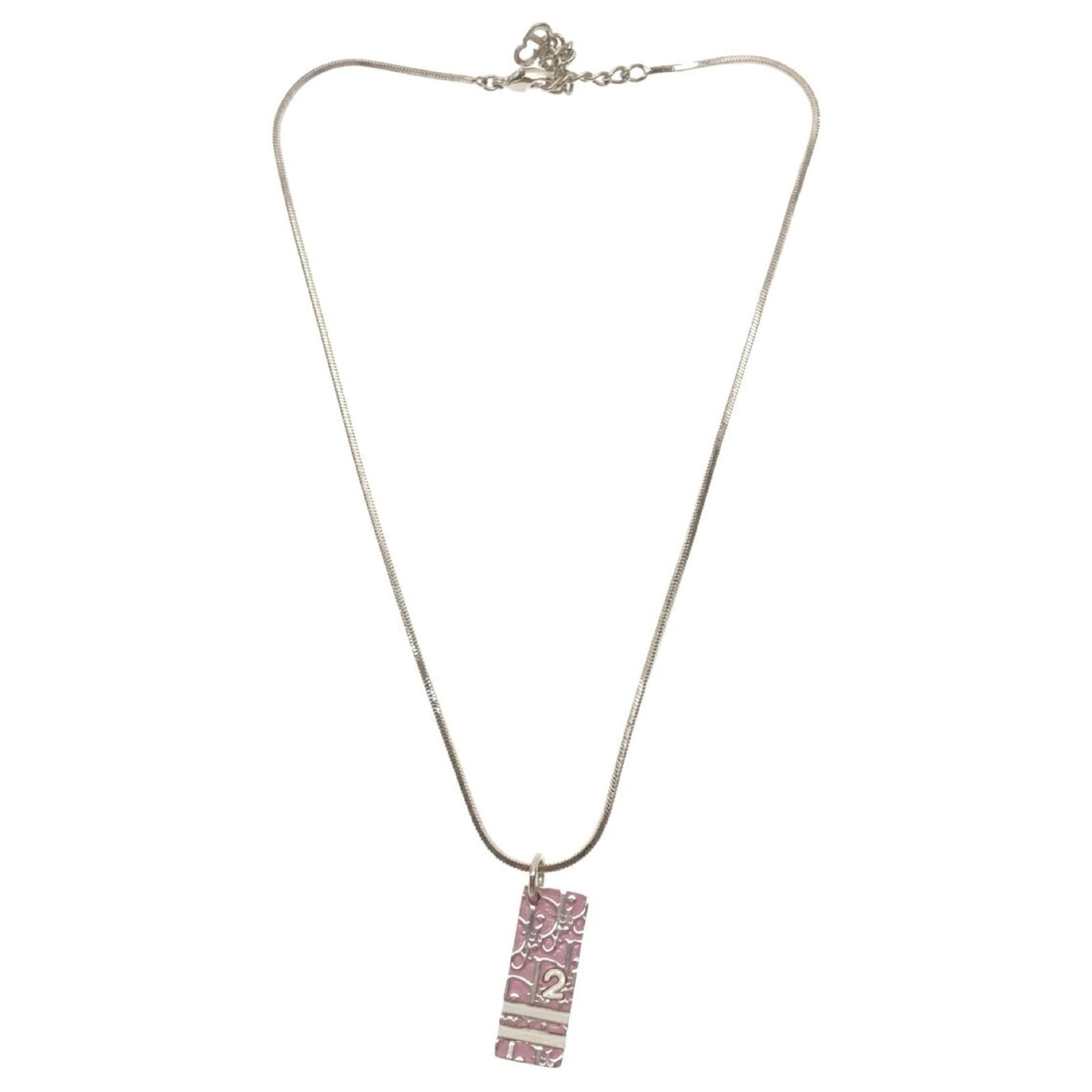 アクセサリー Christian Dior Trotter Silver Necklace Christian Dior Trotter Necklace Silver x Blue Women | eBay