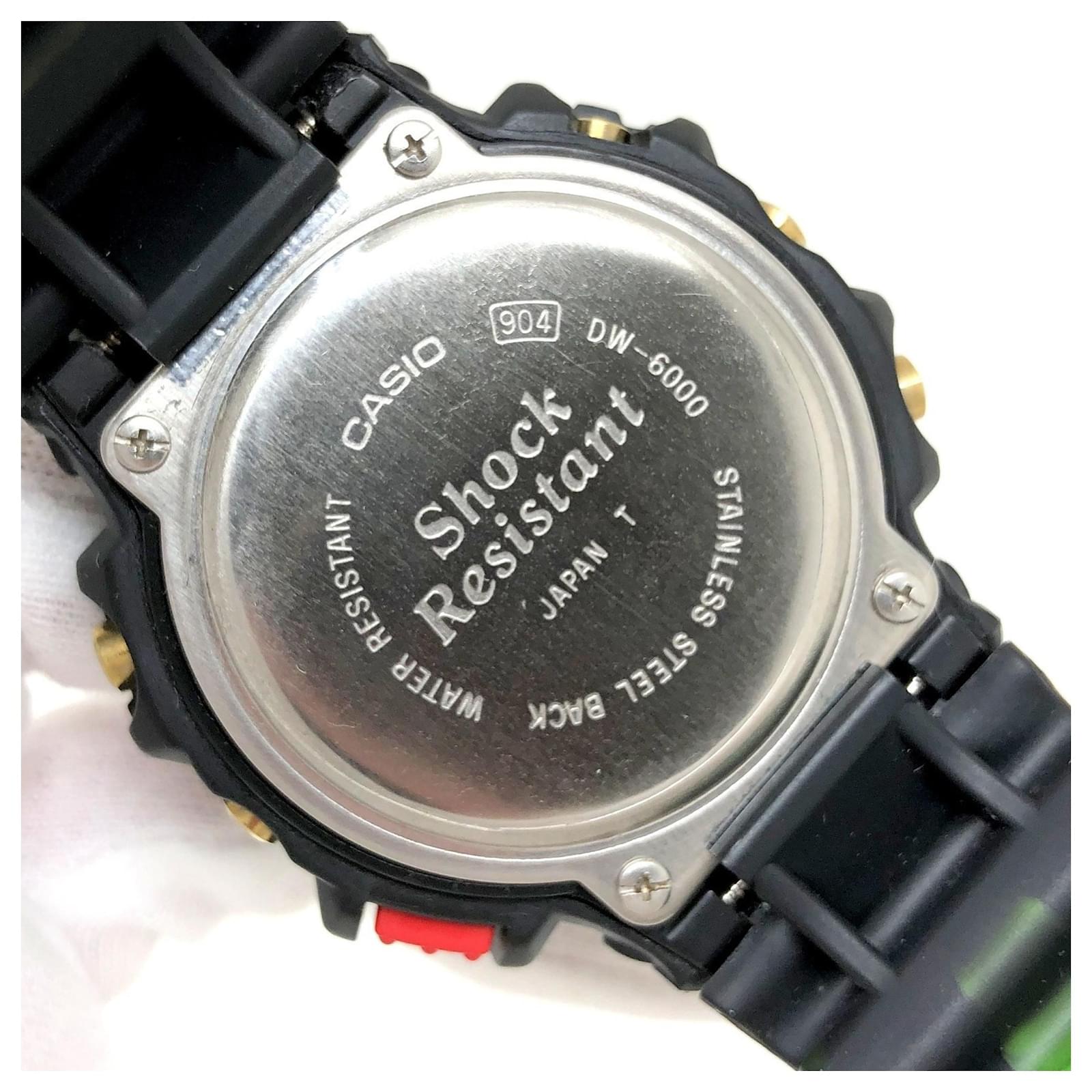 Autre Marque Casio G-Shock DW-6000D-1 Wristwatch Black Green ref