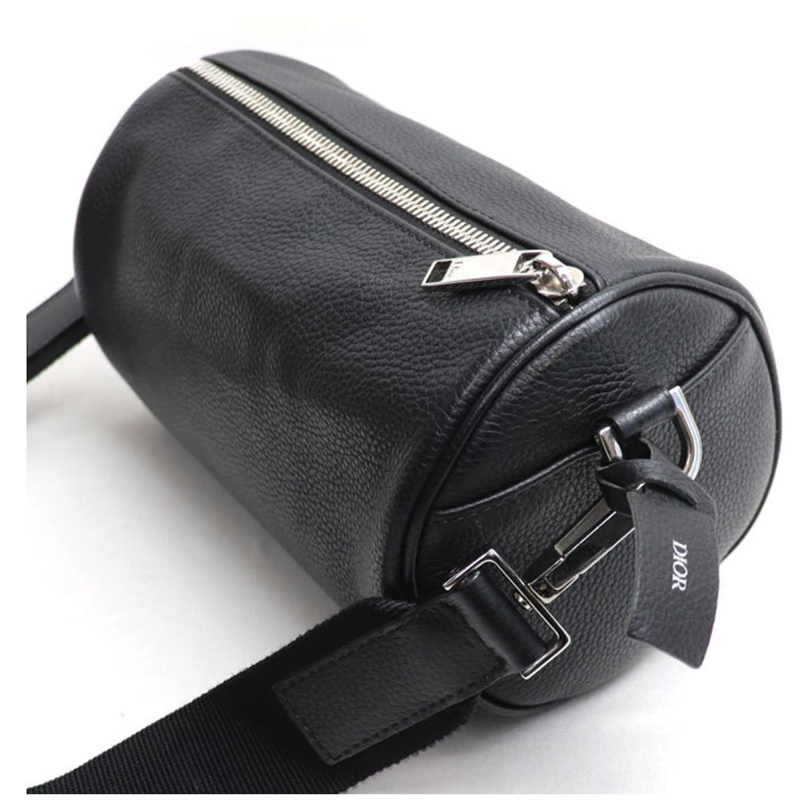 Christian Dior Atelier Roller Drum Shoulder Bag Black