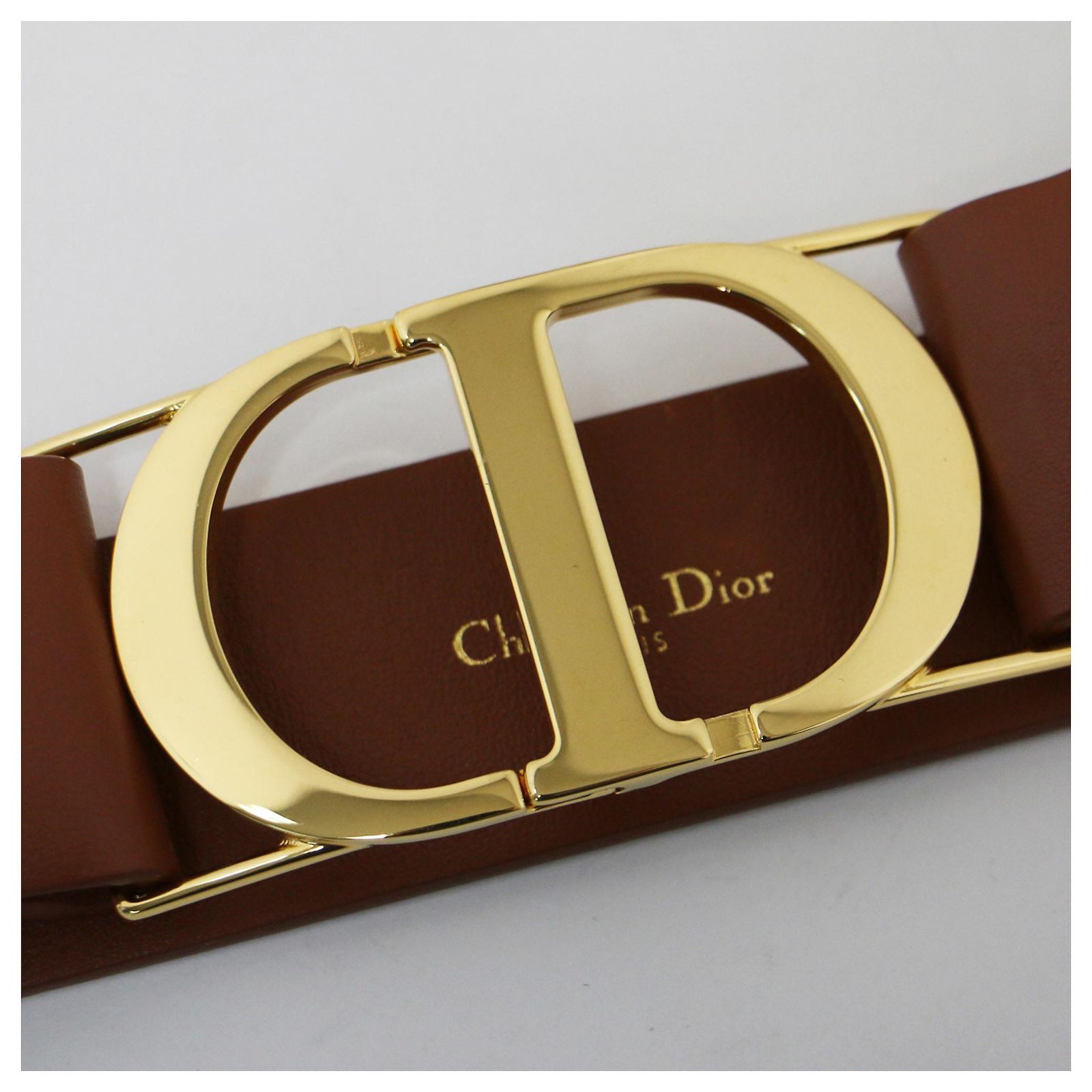Christian Dior Brown and Gold Belt Golden ref.1510000 - Joli Closet