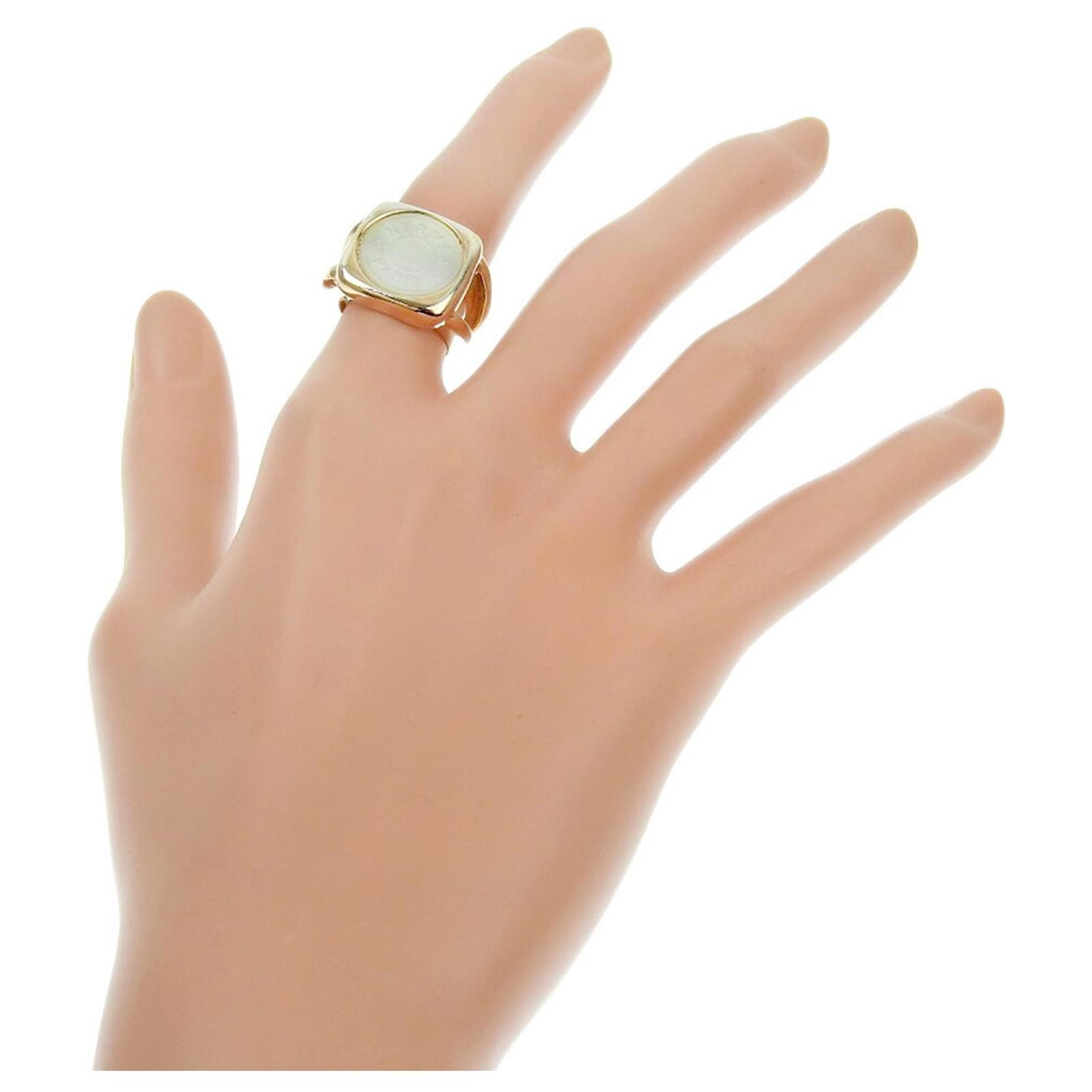 Ring Hermès Bague plaquée or Hermes Corozo Série Plaqué or ref