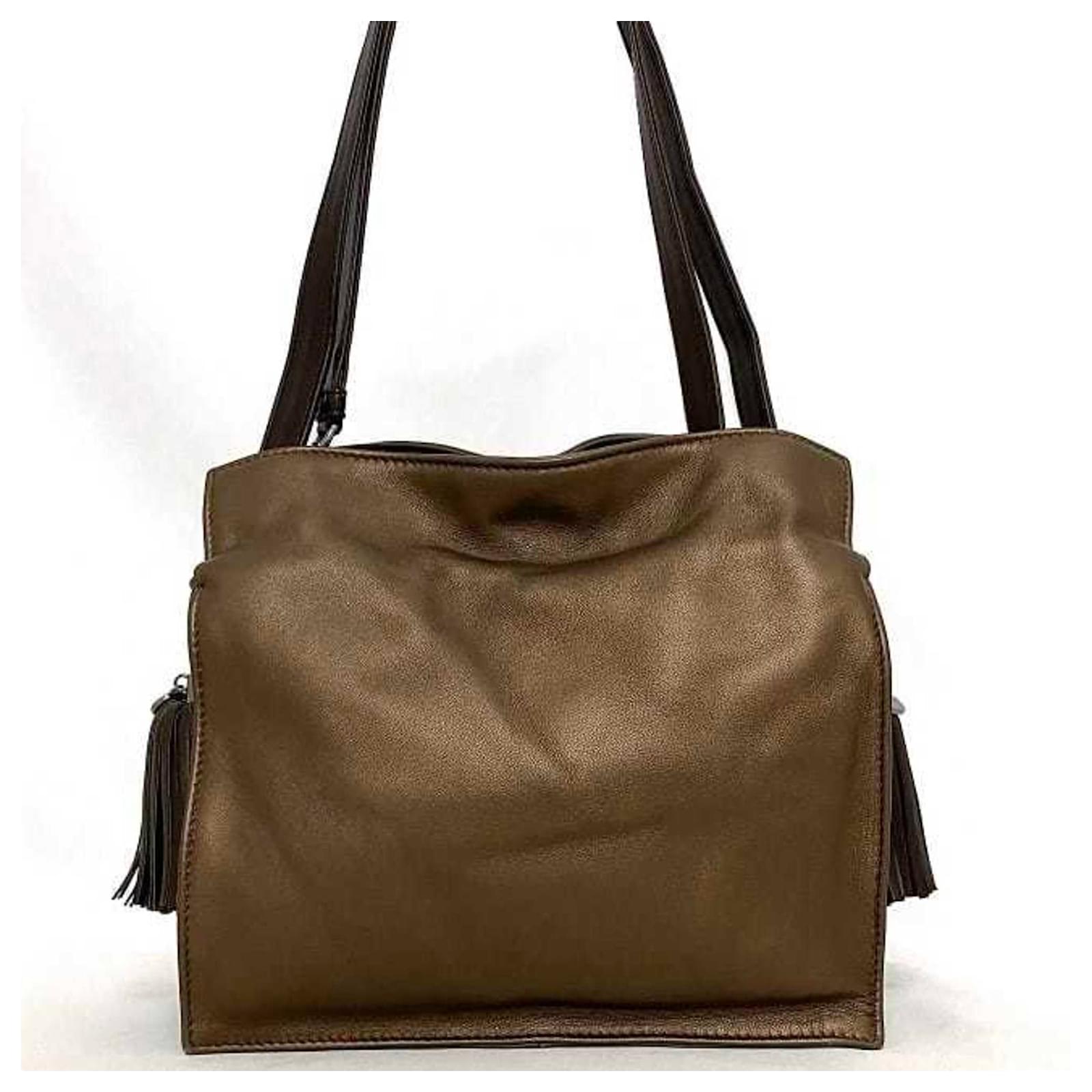 Loewe Flamenco 22 Shoulder Bag Brown Leather ref.1511145