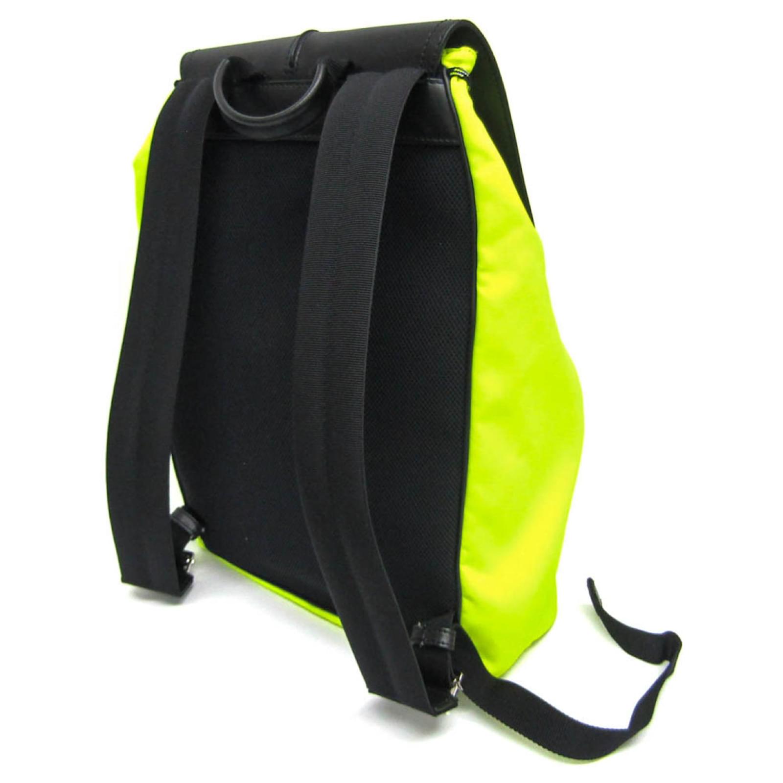 Christian Dior Dior Homme BEE MOTION Backpack Black Yellow Leather