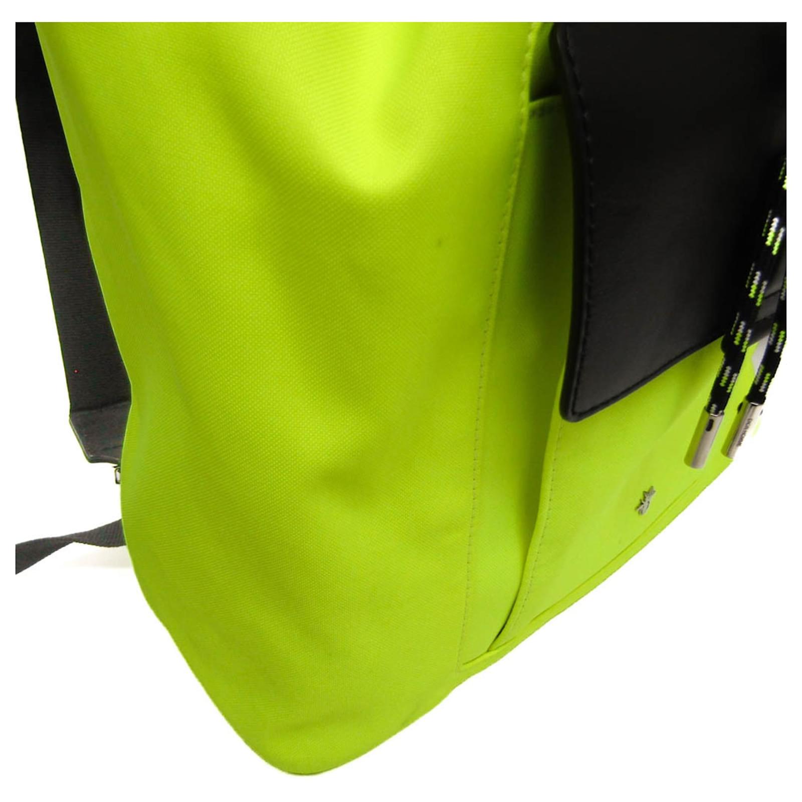 Christian Dior Dior Homme BEE MOTION Backpack Black Yellow Leather