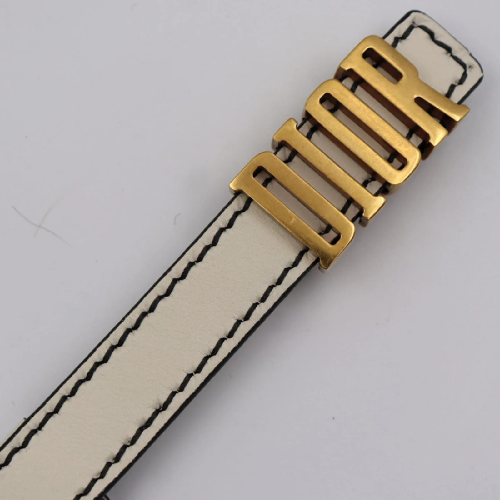 Christian Dior D FENCE Defense Belt Golden Cream ref.1512461 Joli Closet