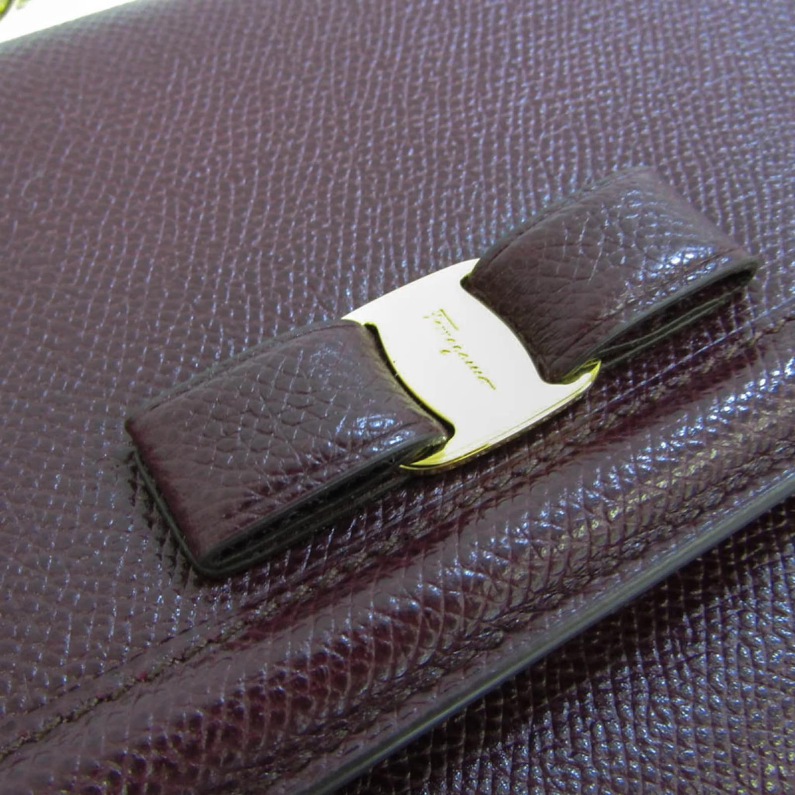Salvatore Ferragamo Vara Ribbon AU-22 C940 Shoulder Bag Dark