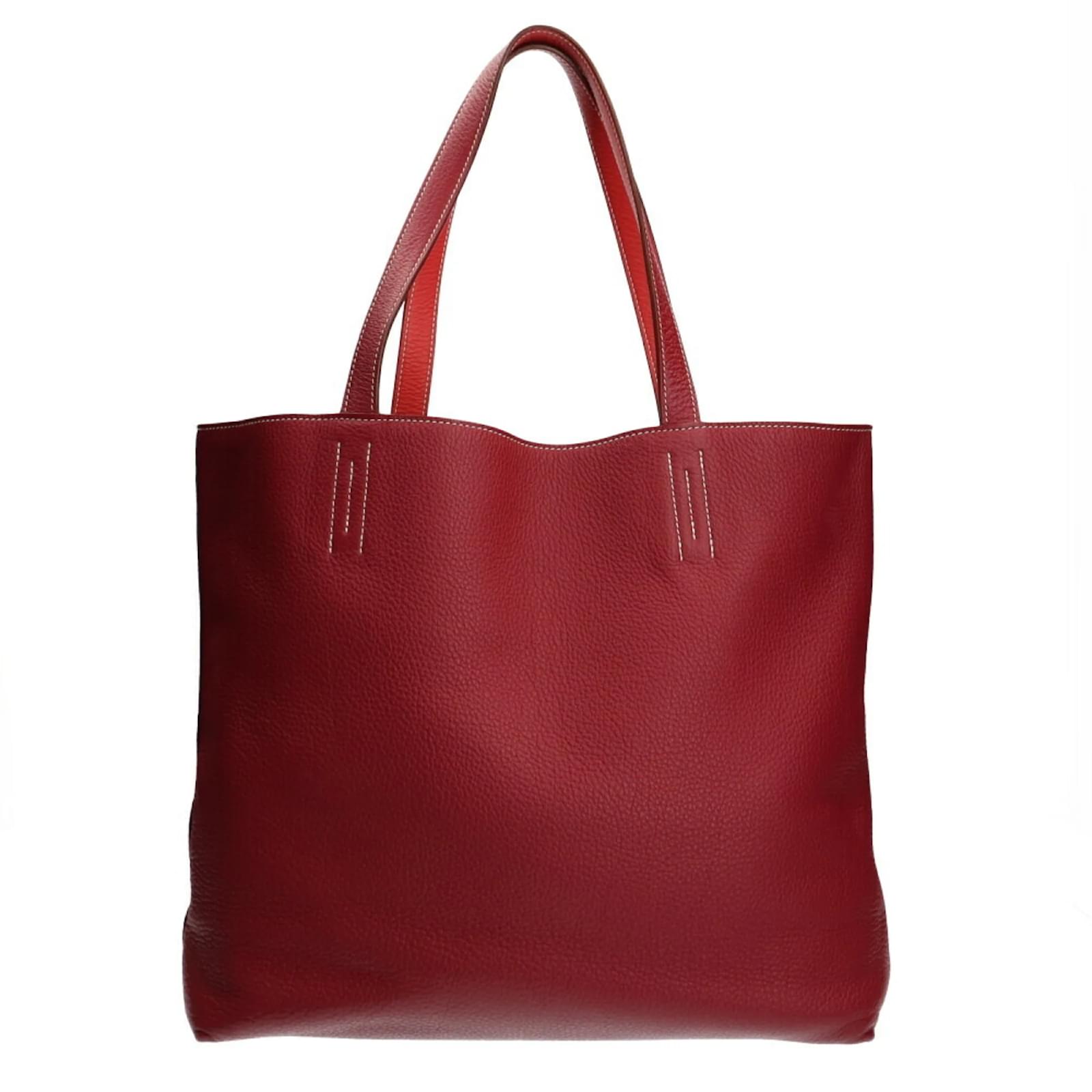 Hermès Hermes Double Sense 36 Tote Bag Red Leather ref