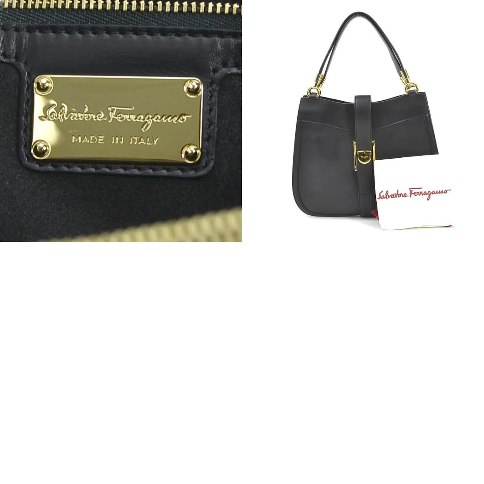 Salvatore Ferragamo Black Leather Shoulder Bag ref.JC1514519 (Sold