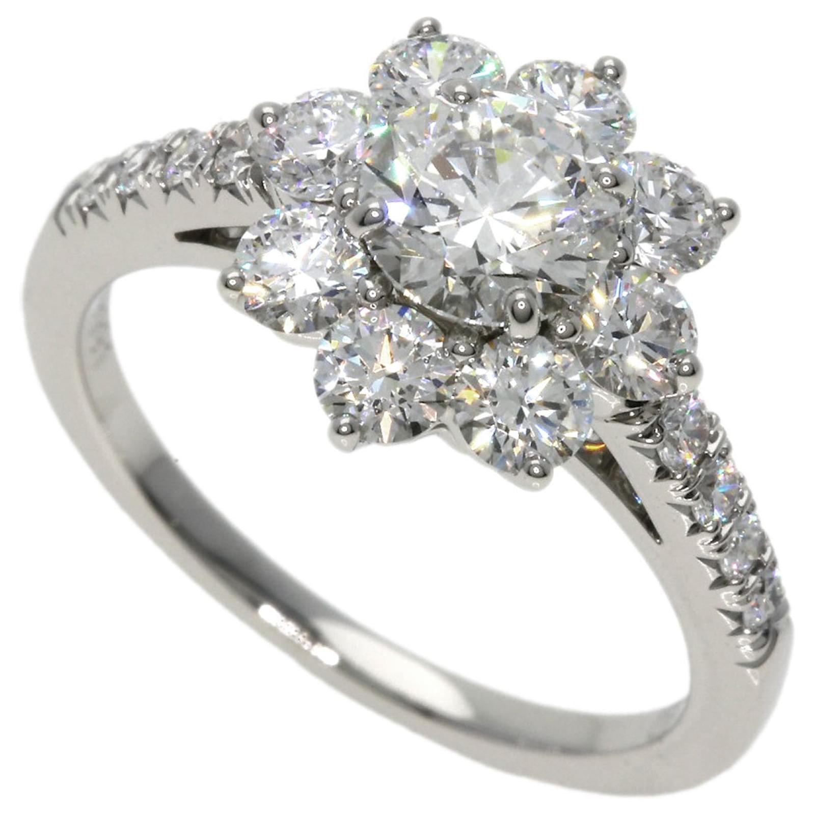Harry Winston Sunflower Diamond Ring Platinum Joli