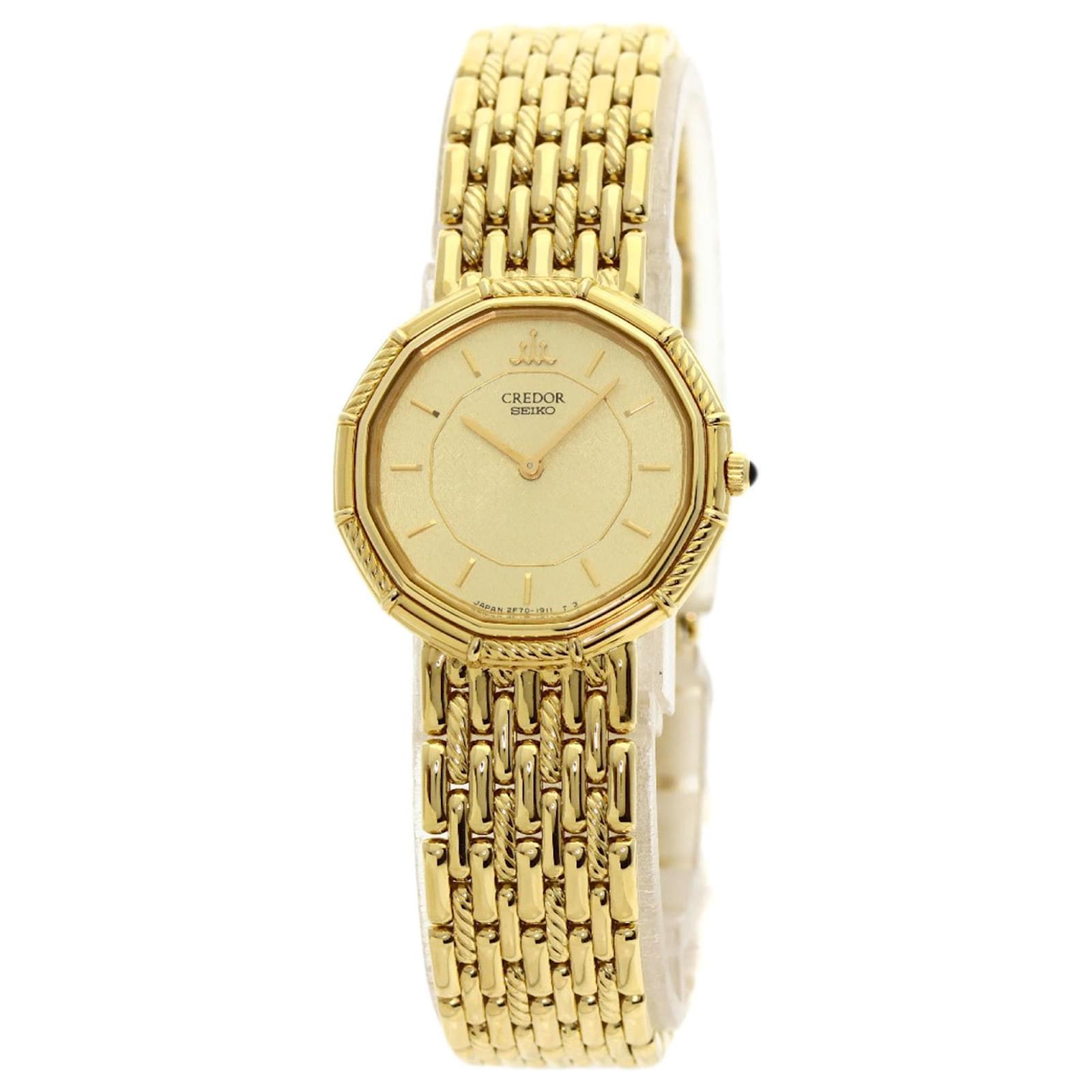Seiko Credor 2F70 Yellow Gold Ladies Wristwatch ref.1519110