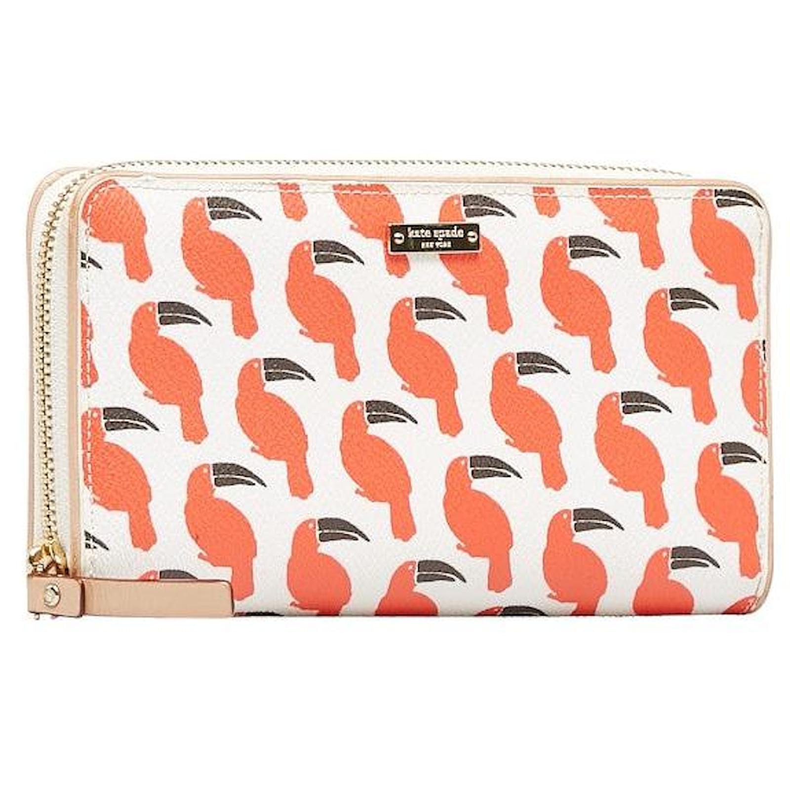 Kate Spade Toucan Wallet orange outlet bird