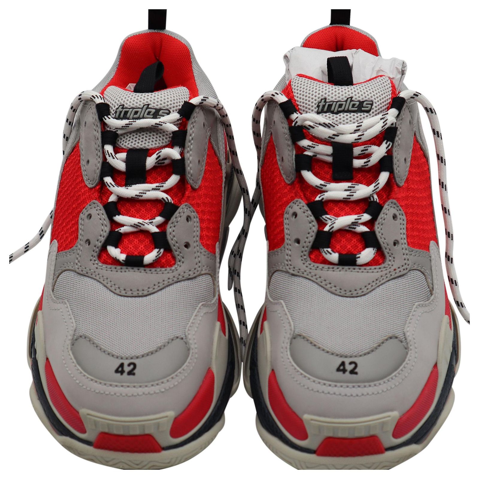 Autre Marque Balenciaga Triple S Sneakers in Grey/Red/Black 