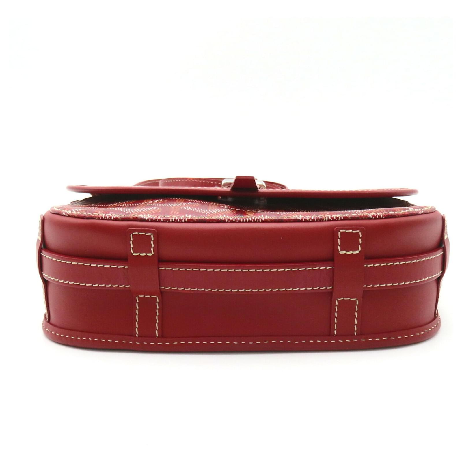 Goyard Belvedere PM Shoulder Bag Red Cloth ref.1525522