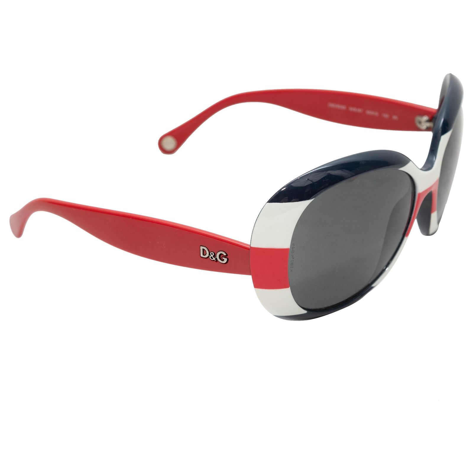 Red & Multicolor D&G Oversized Striped Sunglasses ref  display picture 1