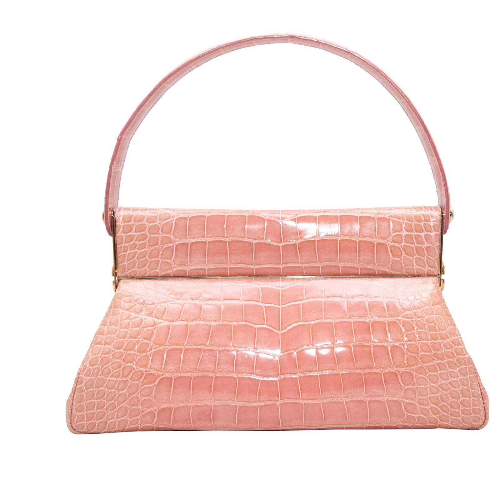 Pink Christian Dior 2008 Niloticus Crocodile Babe Compact Mirror