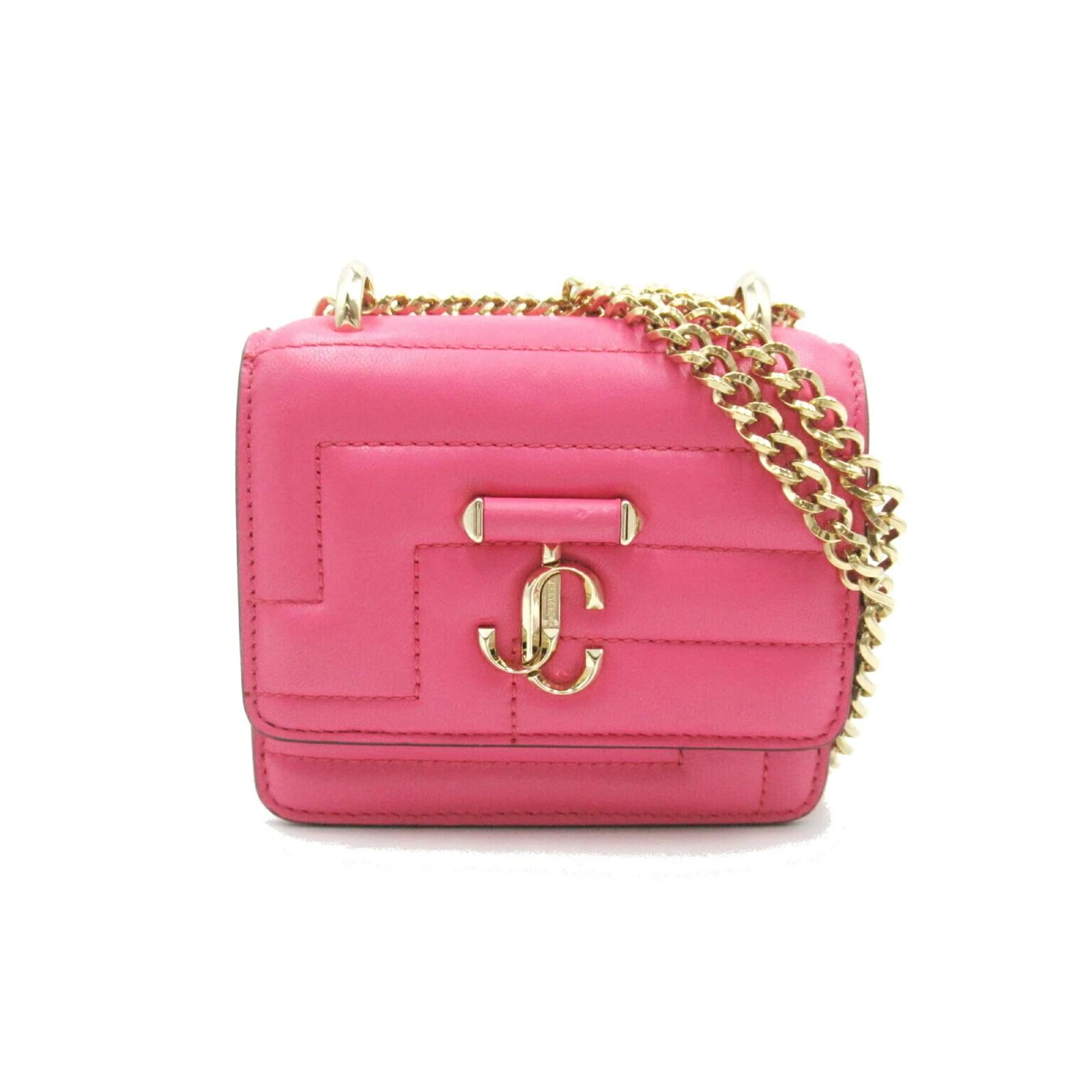 ショルダーバッグ・ポシェット JIMMY CHOO Woman Shoulder bag Pink SWEETIERGG ROSE Jimmy Choo Pink Lambskin Chain Shoulder Bag Leather ref