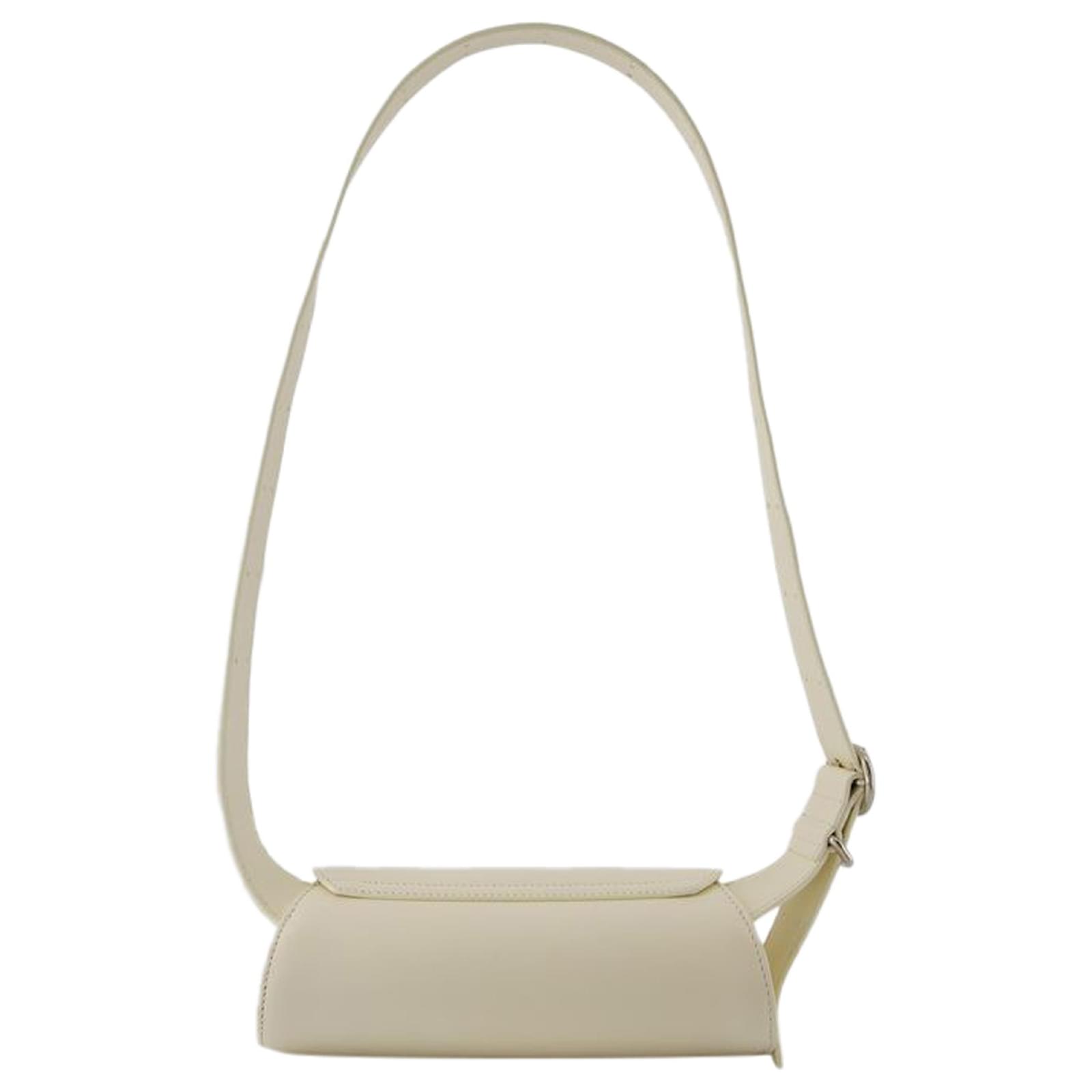 【関税込み】Cannolo Mini Purse - Jil Sander - Leather - Eggs Cannolo Mini Purse - Jil Sander - Leather - Eggshell White