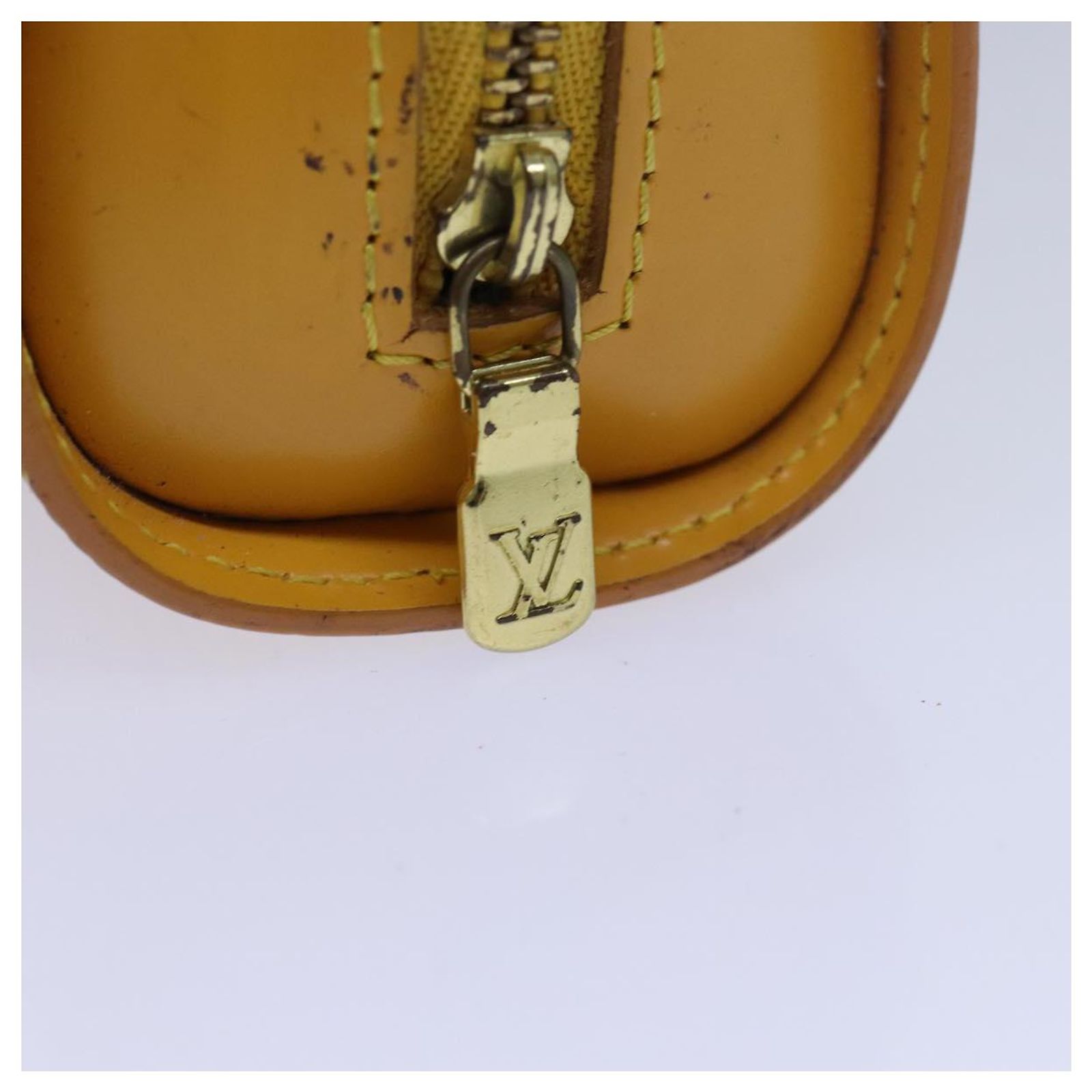 LOUIS VUITTON Epi Dauphine PM Pouch Yellow M48449 LV Auth yt1002