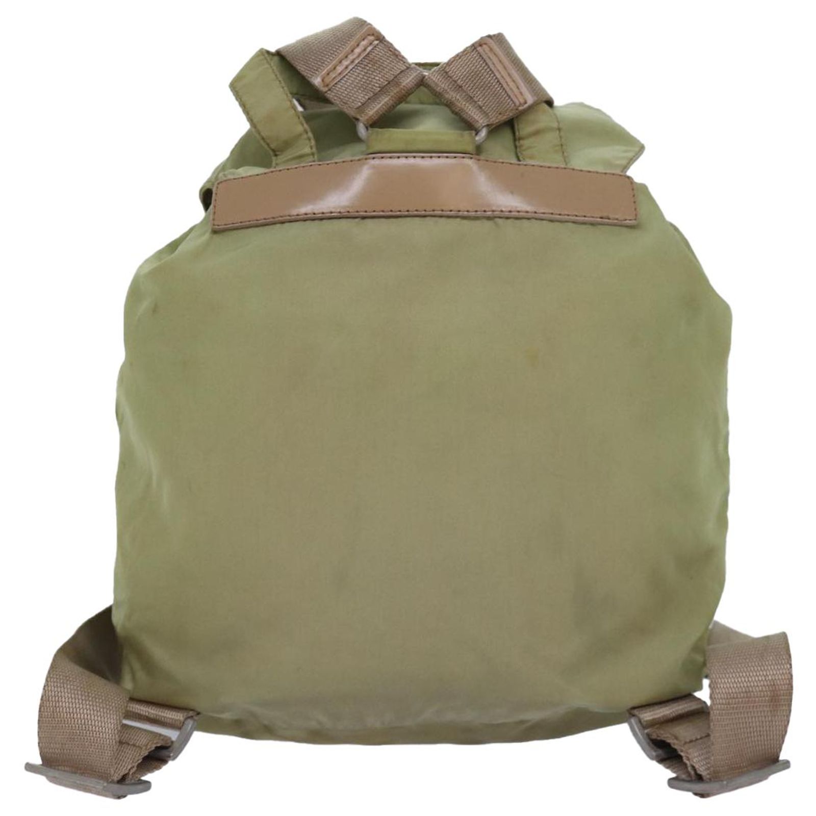 PRADA Backpack Nylon Khaki Silver Auth bs31148 PRADA Backpack Nylon Khaki Auth 82104 ref.1534351 - Joli Closet main image 2
