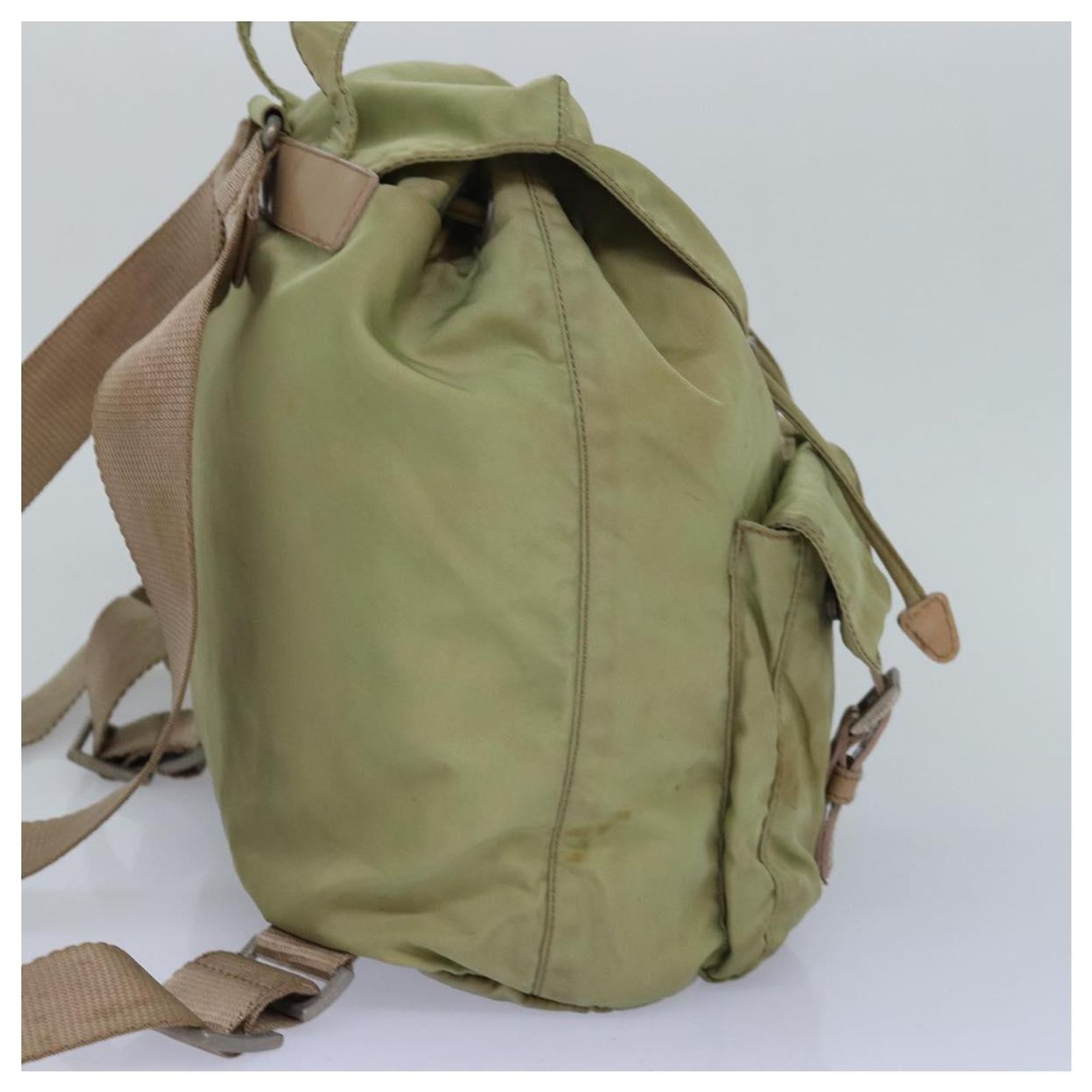 PRADA Backpack Nylon Khaki Auth 82104 ref.1534351 - Joli Closet
