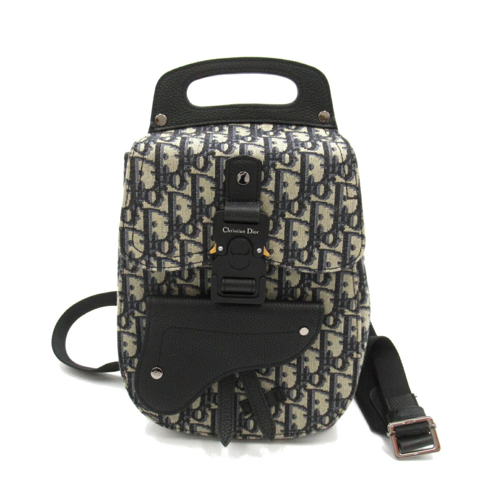 Vintage Dior Black Trotter No.2 Sling Bag/ Backpack Dior CD - John Galliano - 2003 - No.2 Trotter Shoulder Bag  main image 4