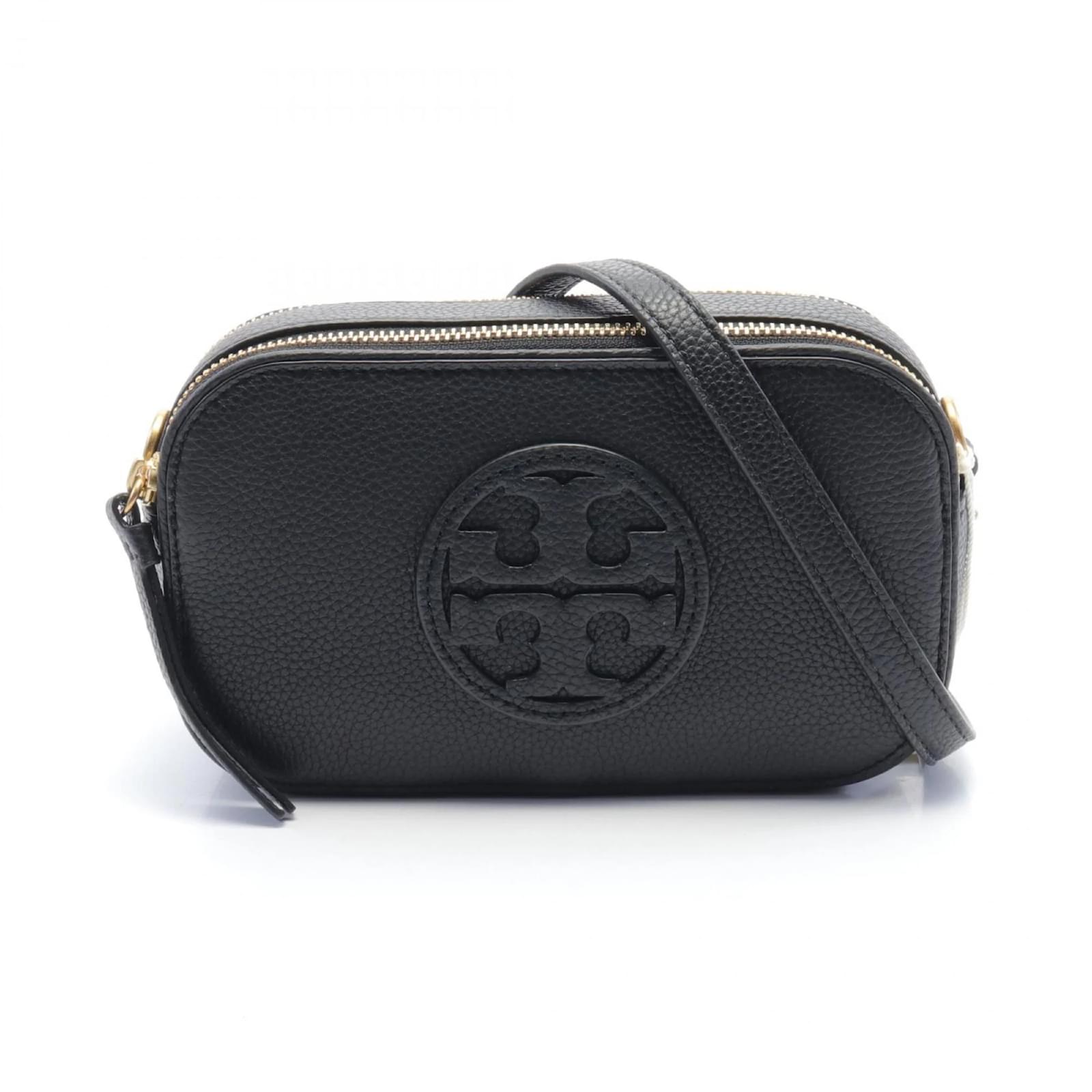 Tory Burch Miller Mini Crossbody Bag Black Leather