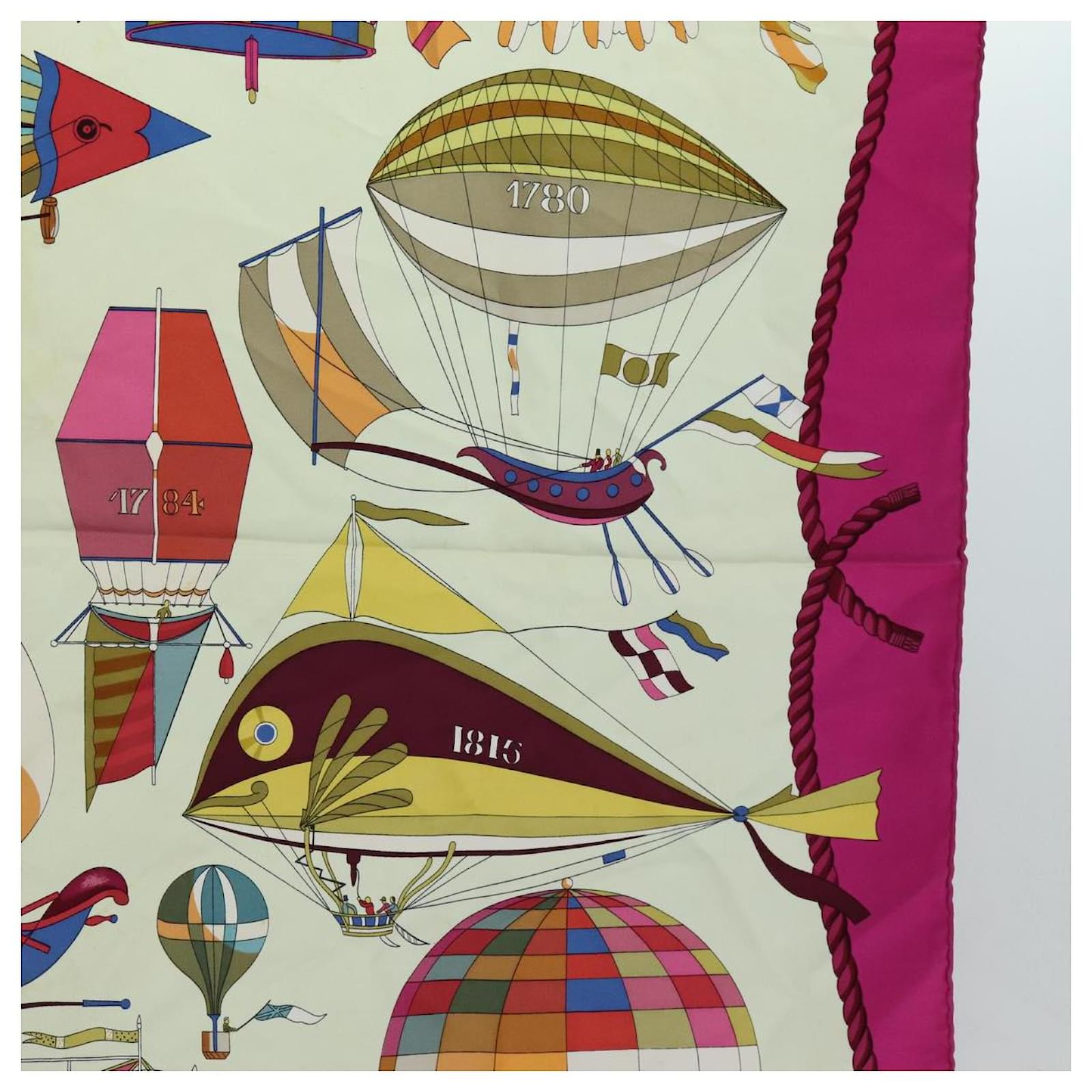 HERMES エルメス カレ90 LES FOLIES DU CIEL HERMES Silk Les Folies Du Ciel Scarf 90 79848 | FASHIONPHILE