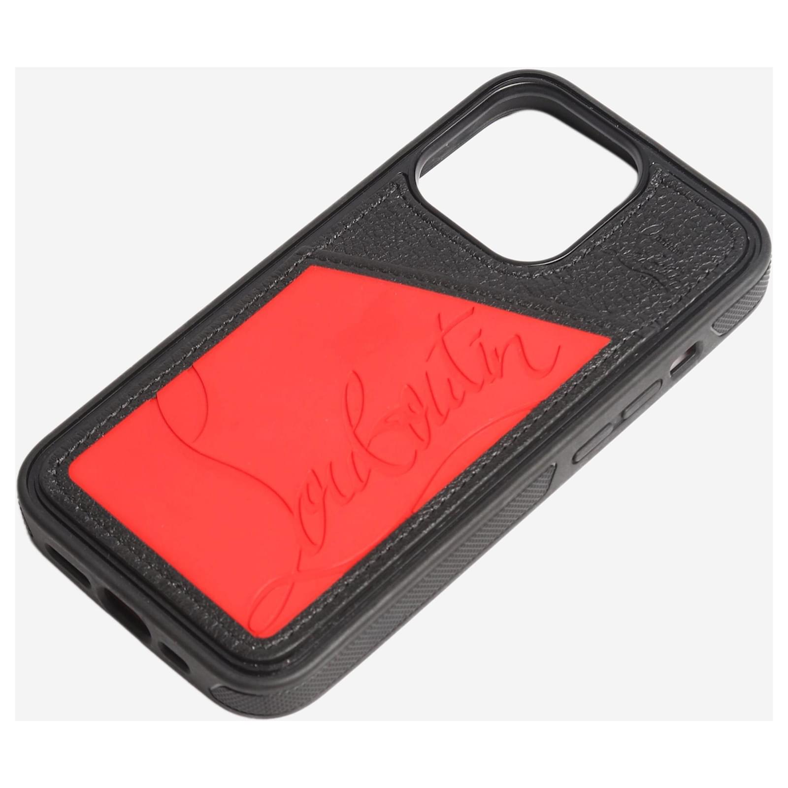 Christian Louboutin Black Loubicard leather iPhone 13 case ref.1538614 -  Joli Closet