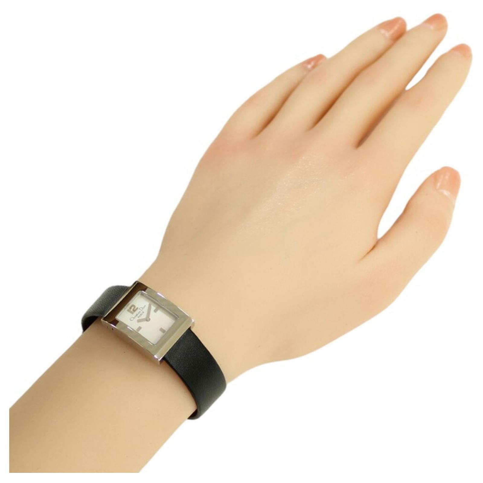 【美品】 DIOR マリス スクエア トロッター ブレス シルバー 腕時計 美品】 DIOR マリス スクエア トロッター ブレス シルバー 腕時計