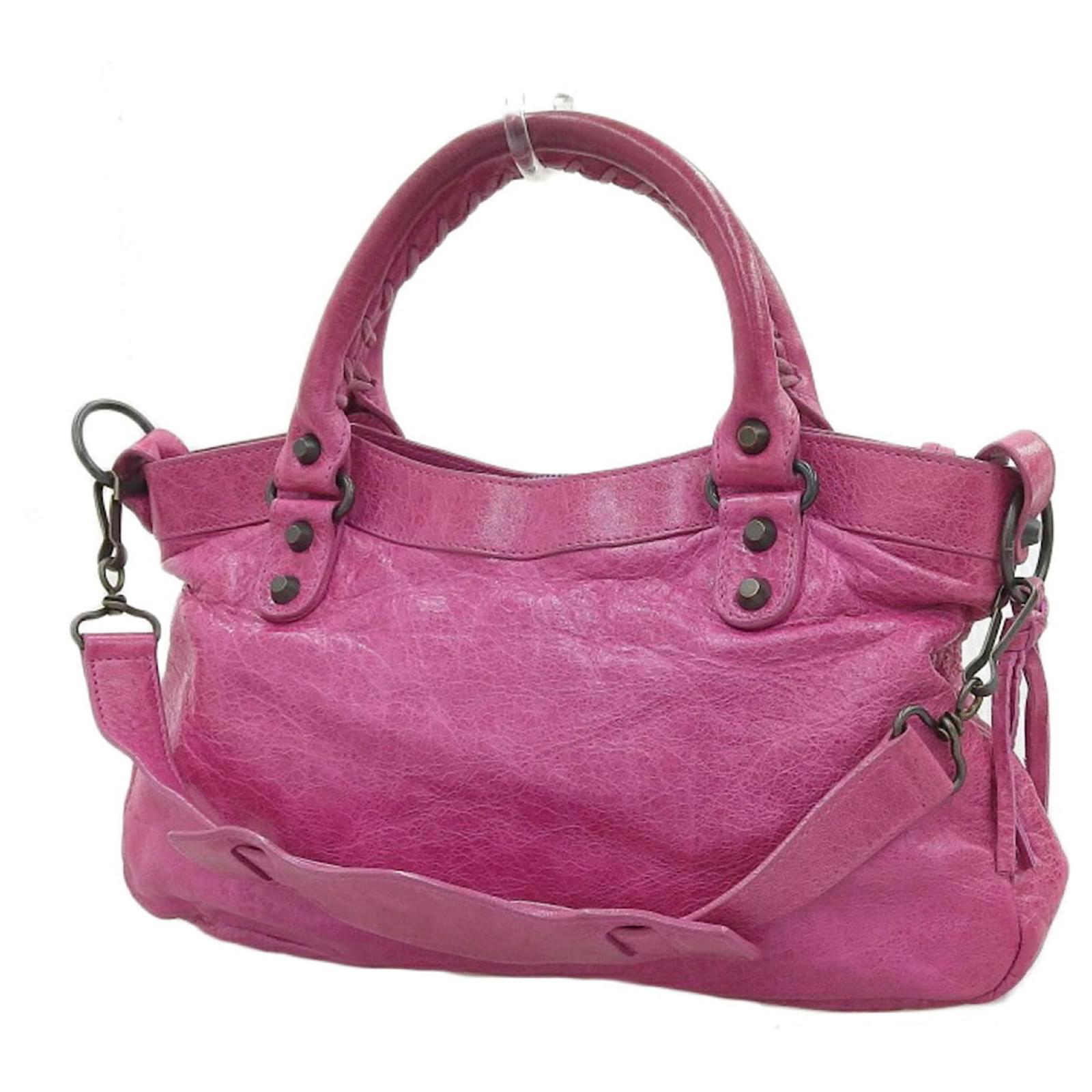 バッグ Balenciaga Giant First Shoulder Bag Pink BALENCIAGA Giant First 2way Handbag Shoulder bag Leather