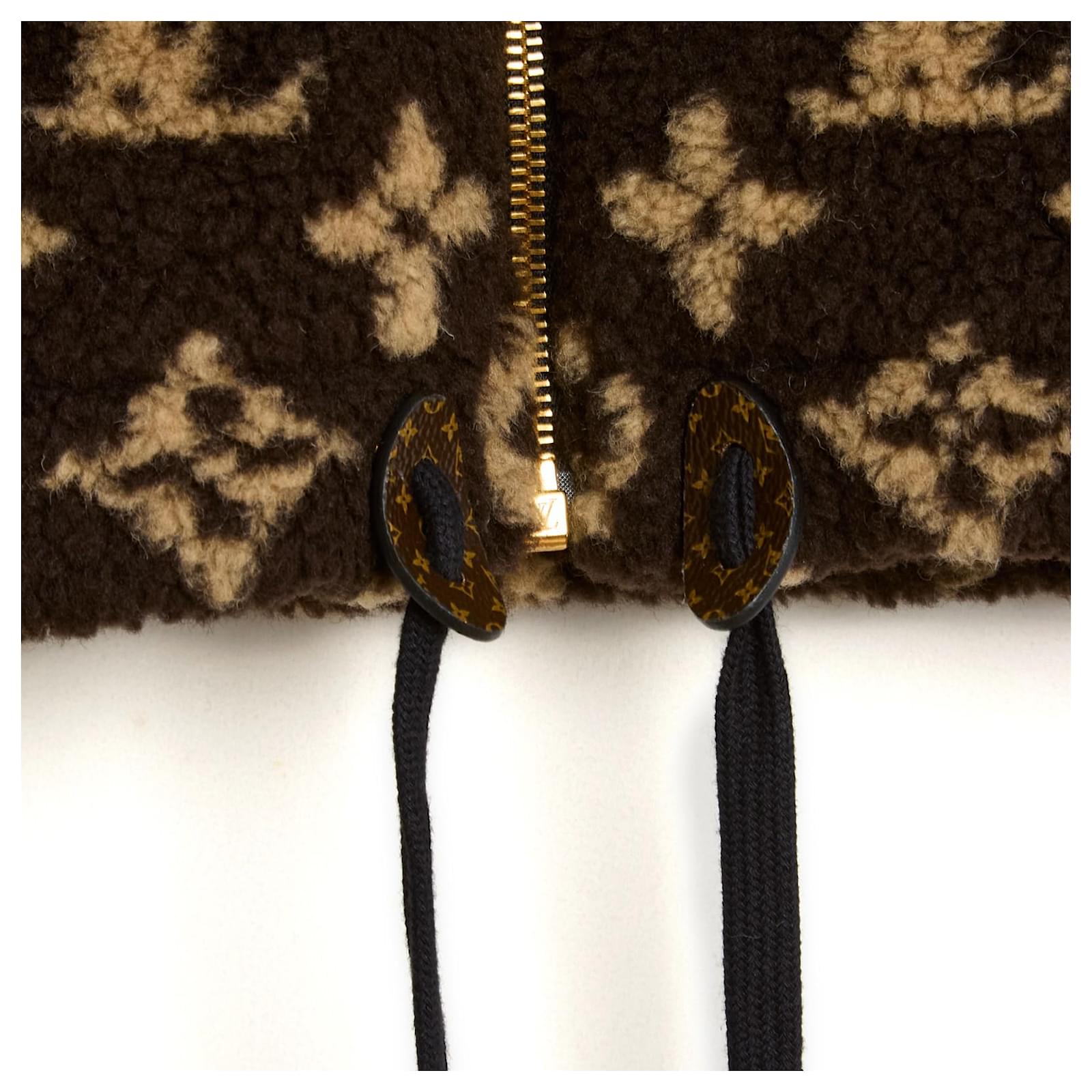 Louis Vuitton LV Blouson FR34 Oversize Faux Fur Hooded LV Jacket