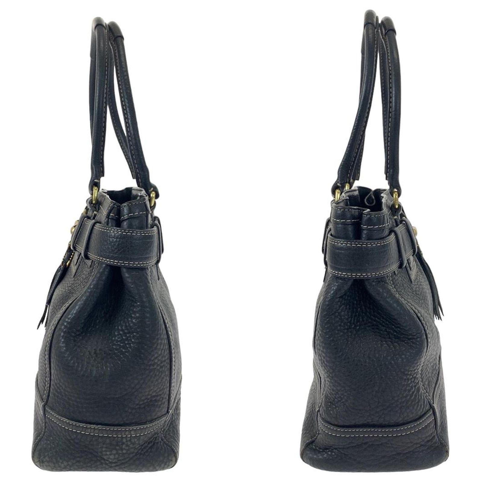 Coach Leather Shoulder Tote Bag 10213 Black ref.JC1540433 (Sold 