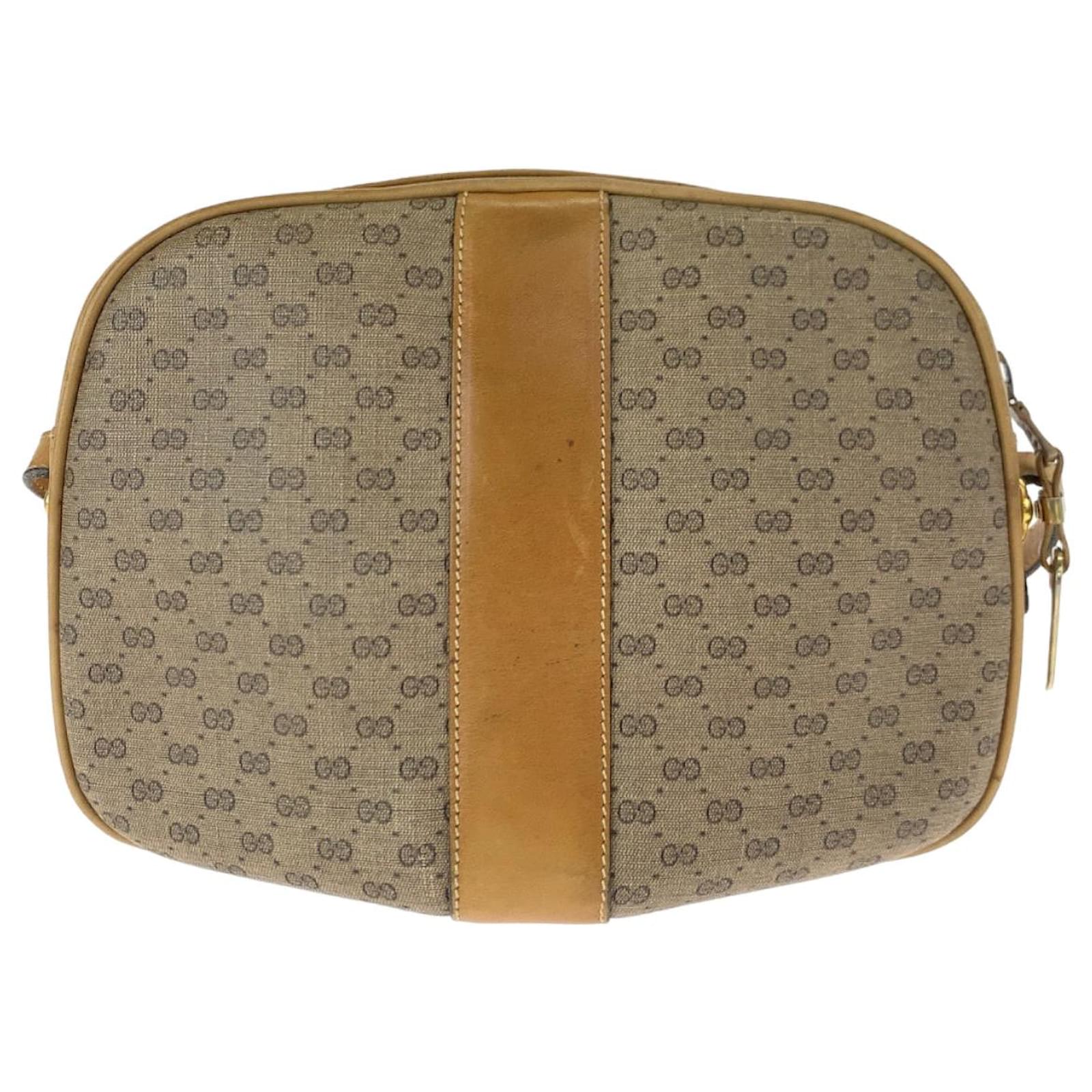 Authenticated Gucci Micro GG Supreme cheapest Canvas Vintage Shoulder Bag