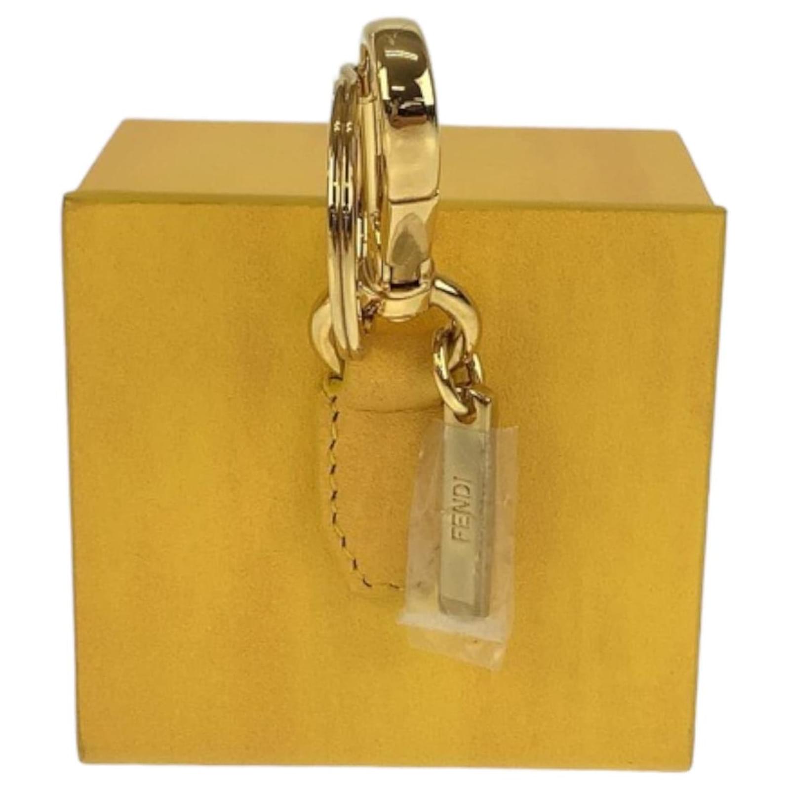 Fendi Leather Key Holder Box Key Charm Yellow ref.JC1542502 (Sold