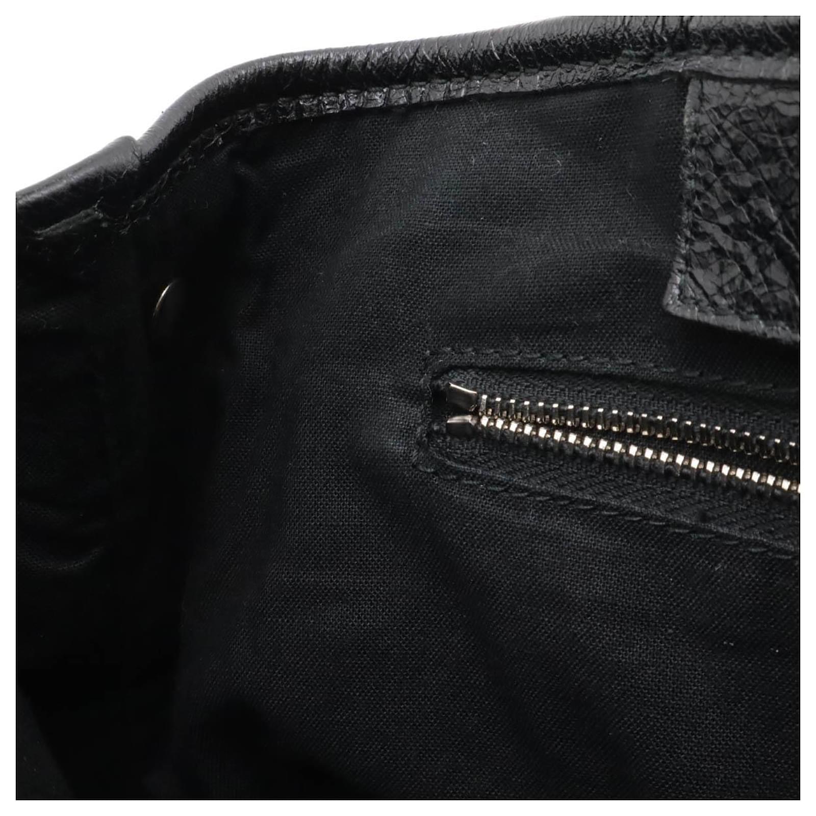 【送料&関税込】Balenciaga Black Leather Navy Cabas Xs Handb Balenciaga Women's' Navy Cabas XS Handbag in Black | LN-CC®