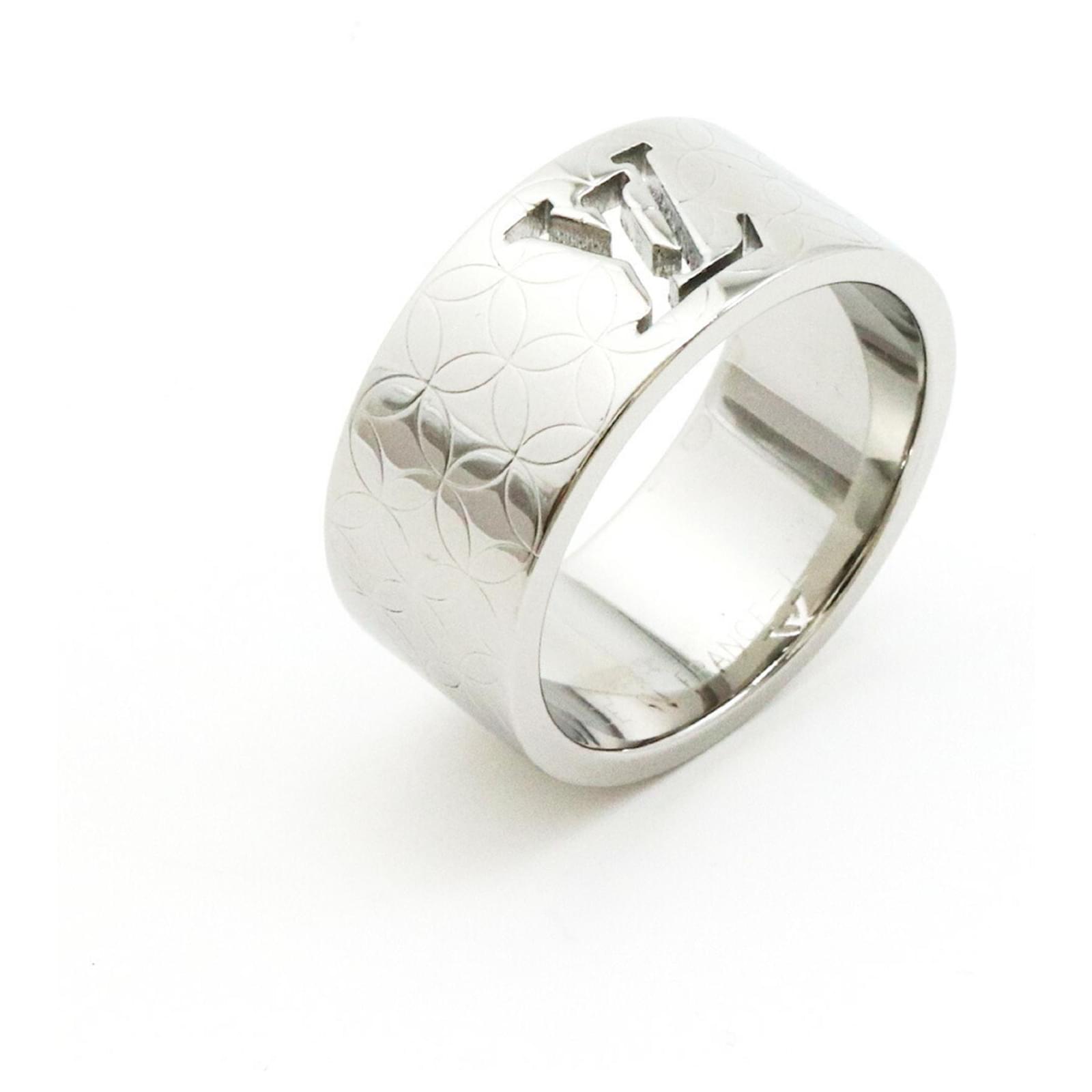 Louis Vuitton Berg Champs Elysees Ring Silvery Steel ref