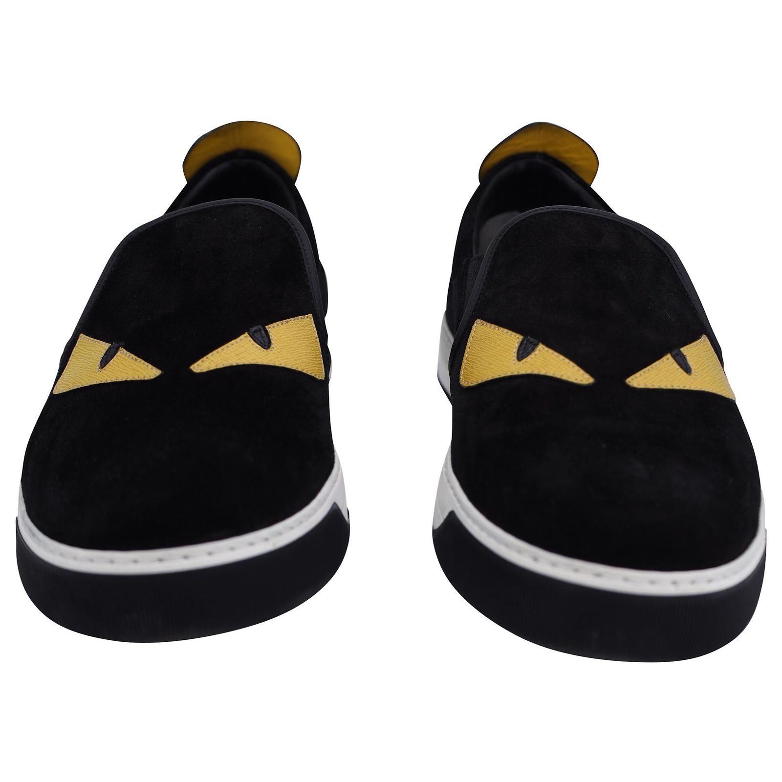 COPY - BLACK FENDI MONSTER SLIP ON SHOE Fendi Monster Slip-Ons in Black Suede (Sold) - Joli Closet main image 3