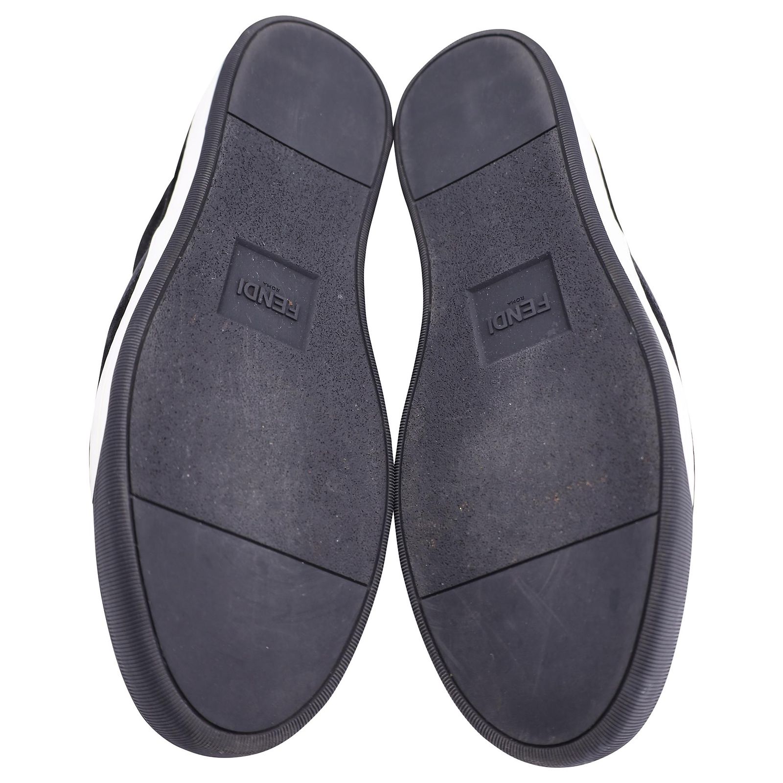 Fendi Monster Slip-Ons in Black Suede (Sold) - Joli Closet