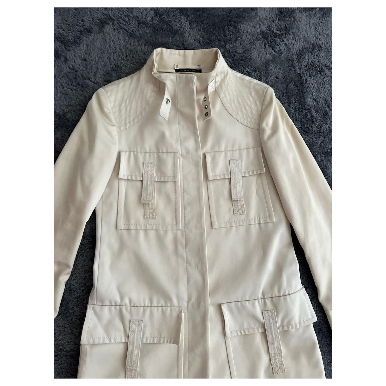 Gucci by Tom Ford Spring Summer 2003 Multipocket White Coat