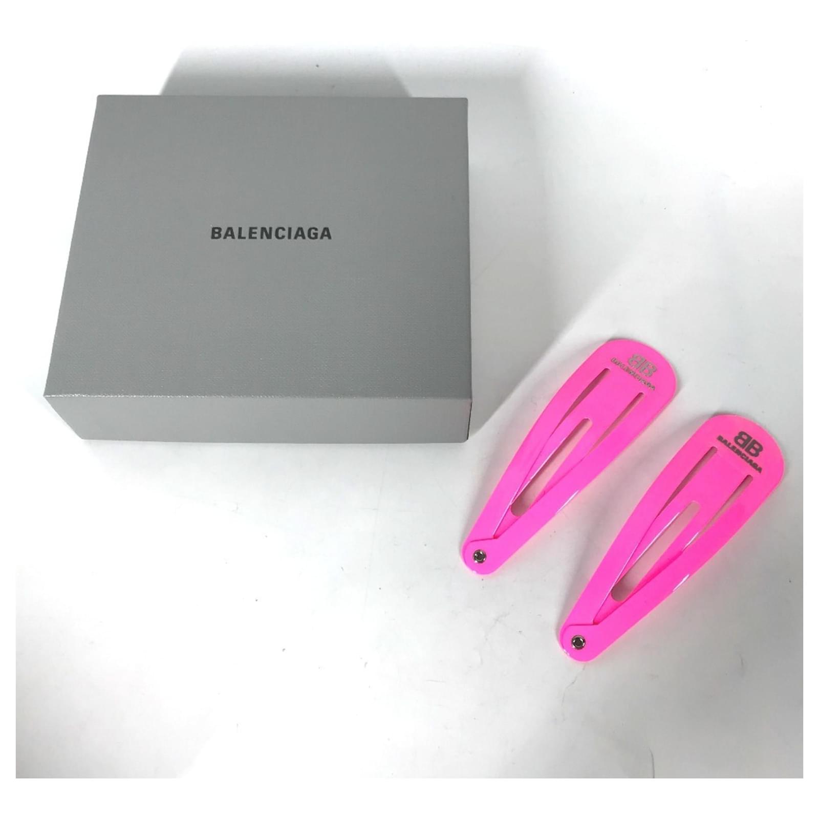 Balenciaga Holli XXL Clip Set Pink Metal ref.1549334 - Joli