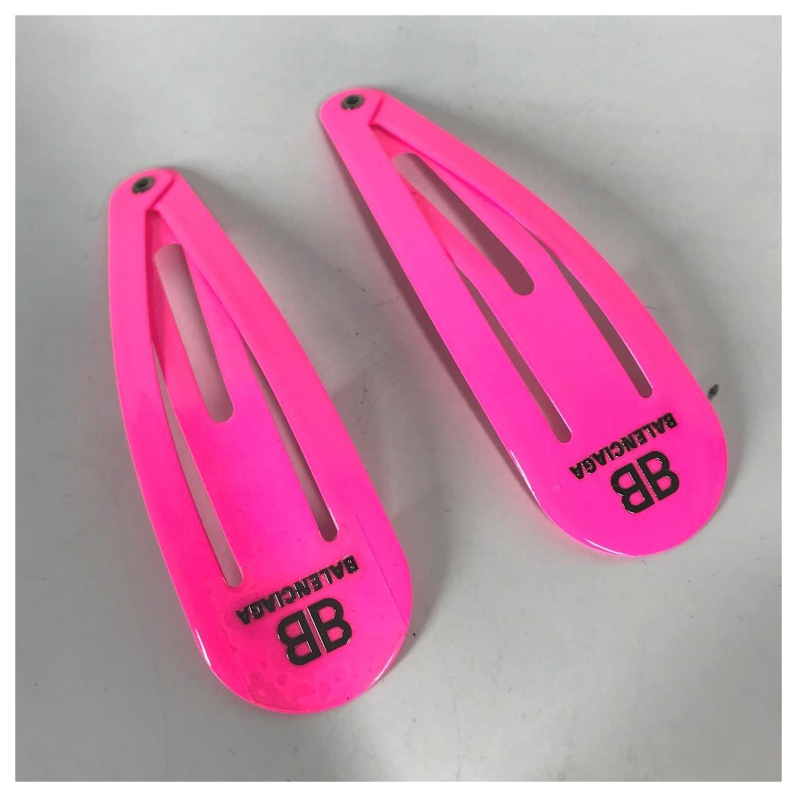 Balenciaga Holli XXL Clip Set Pink Metal ref.1549334 - Joli