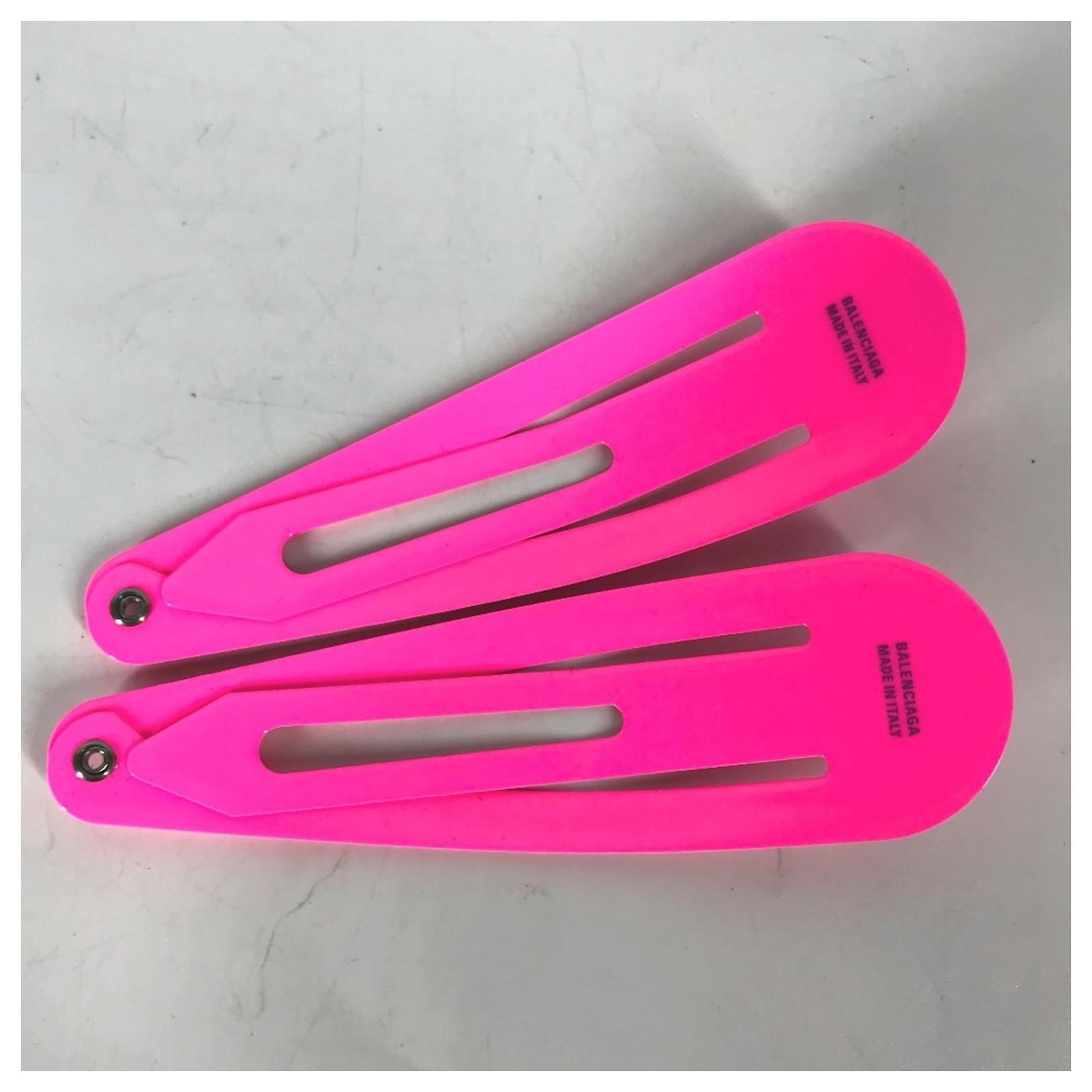 25SS new/BALENCIAGA Holli BBヘアクリップ Hair clip Pink Balenciaga Holli XXL Clip Set Pink Metal ref.1549334 - Joli