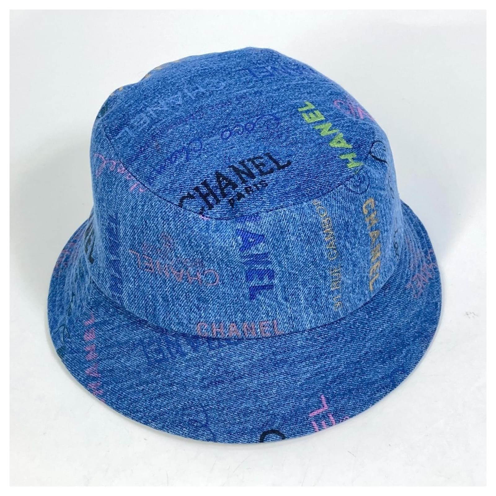 Chanel Denim Crusher Hat Blue ref.1551464 - Joli Closet