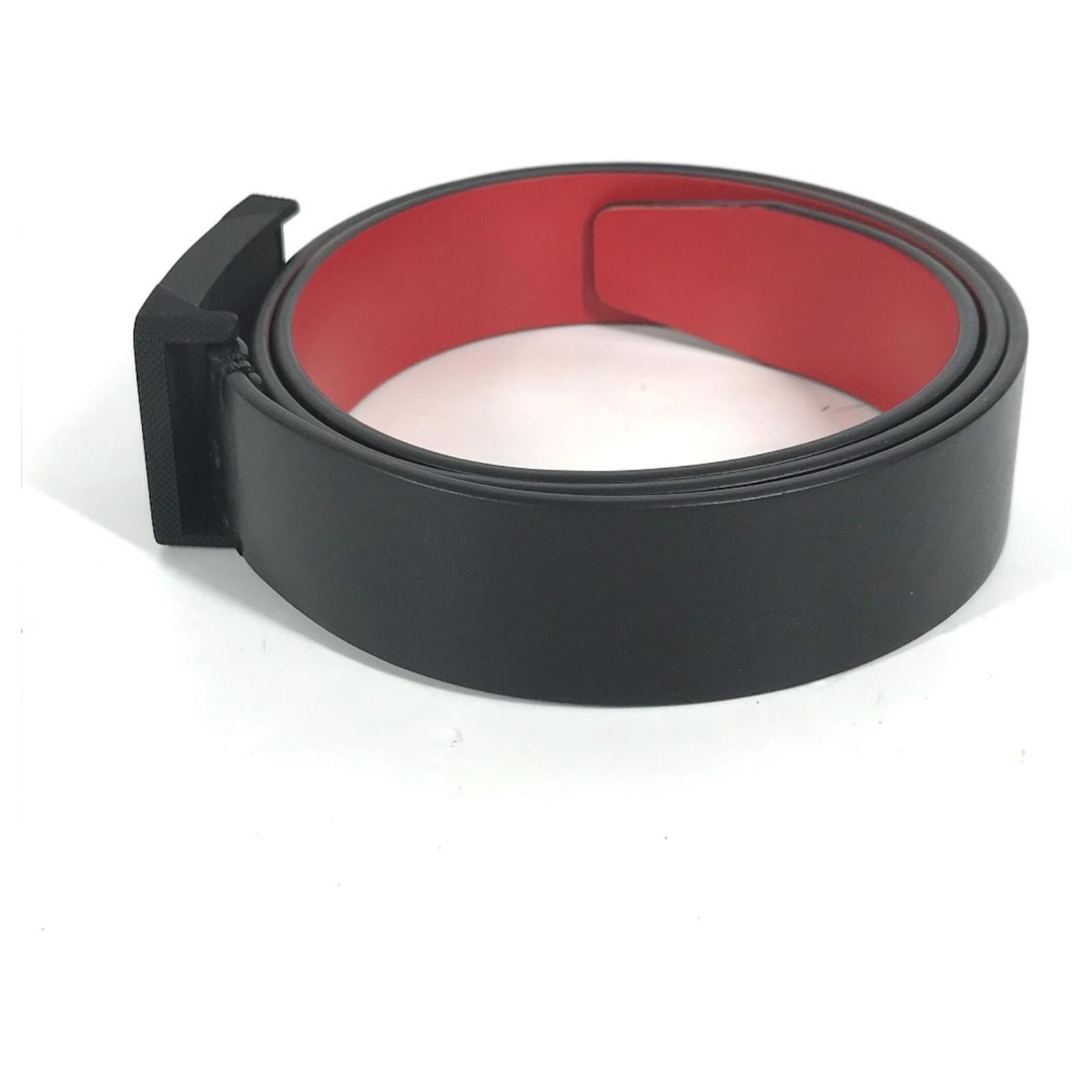 Christian Louboutin Ricky Leather Belt Black Red ref.1552247
