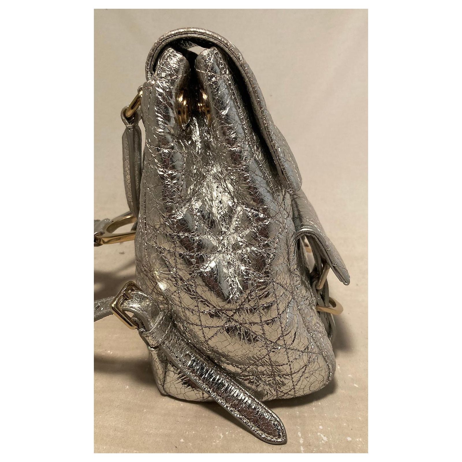 Dior Stardust Silver Leather Backpack Leather backpack Dior Silver in Leather - 43465502 main image 3