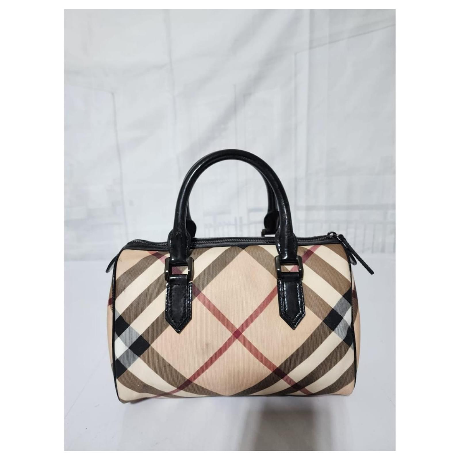 Burberry Nova Check PVC and Patent Leather Chester Boston