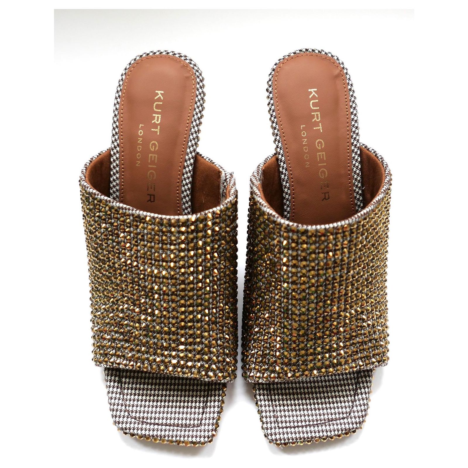 Talons Hauts Kurt Geiger Marron Taille UK 3 - Occasion, Bout Ouvert, Style élégant