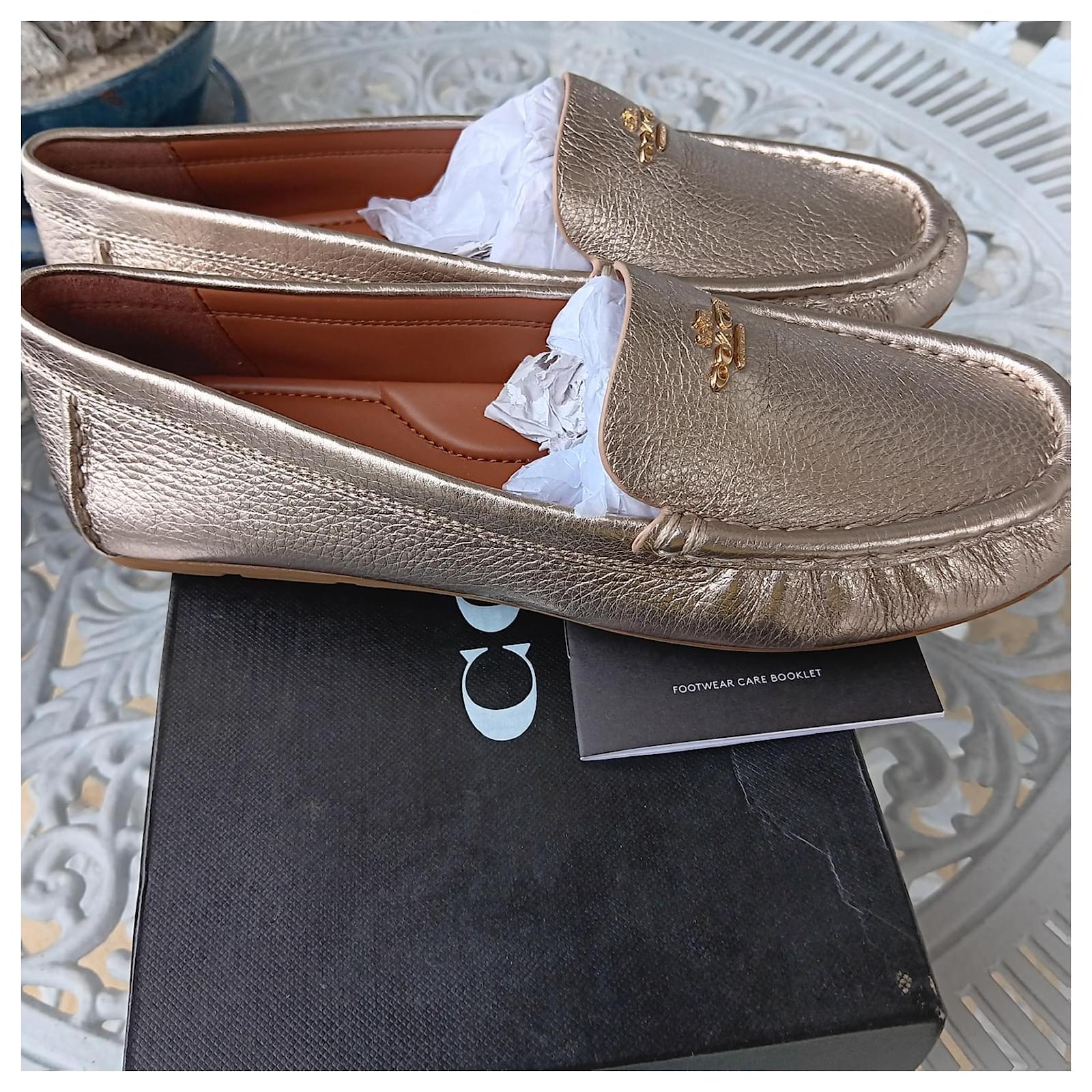 Mocasines Coach, modelo Marley Leather, en cuero Nuevos